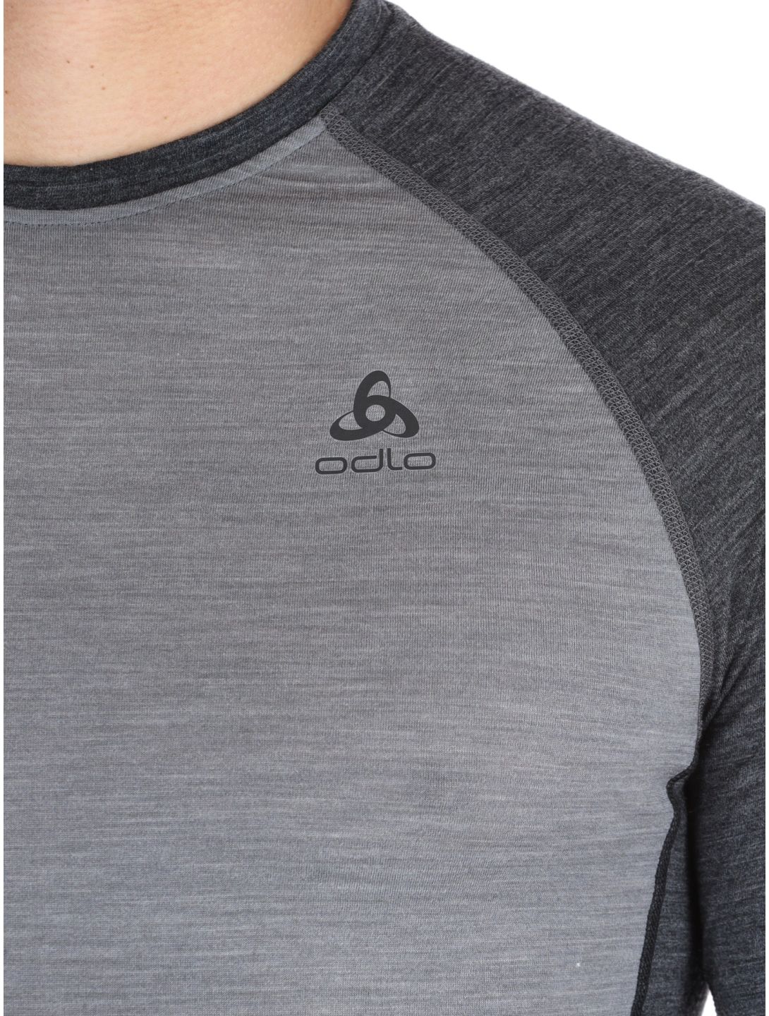 Odlo, Natural Performance PW 150 camisa termoactiva hombres Grey Melange - Dark Grey Melange gris 