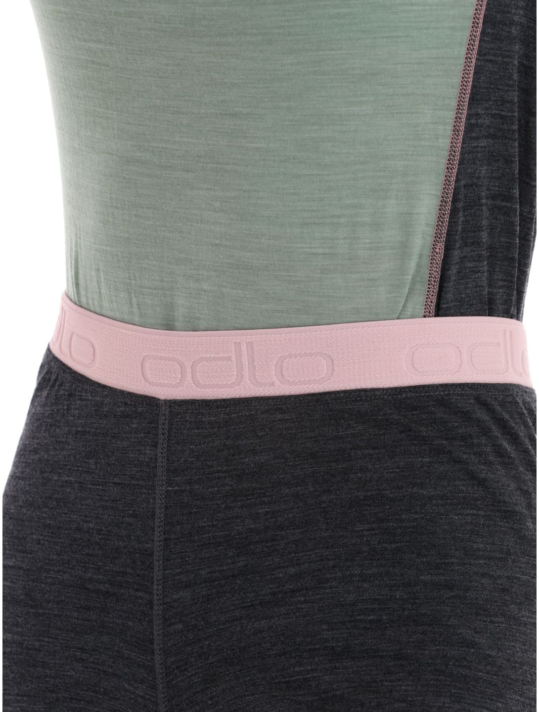 Odlo, Natural Performance PW 150 pantalón termoactivo mujeres Dark Grey Melange - Pale Mauve gris 