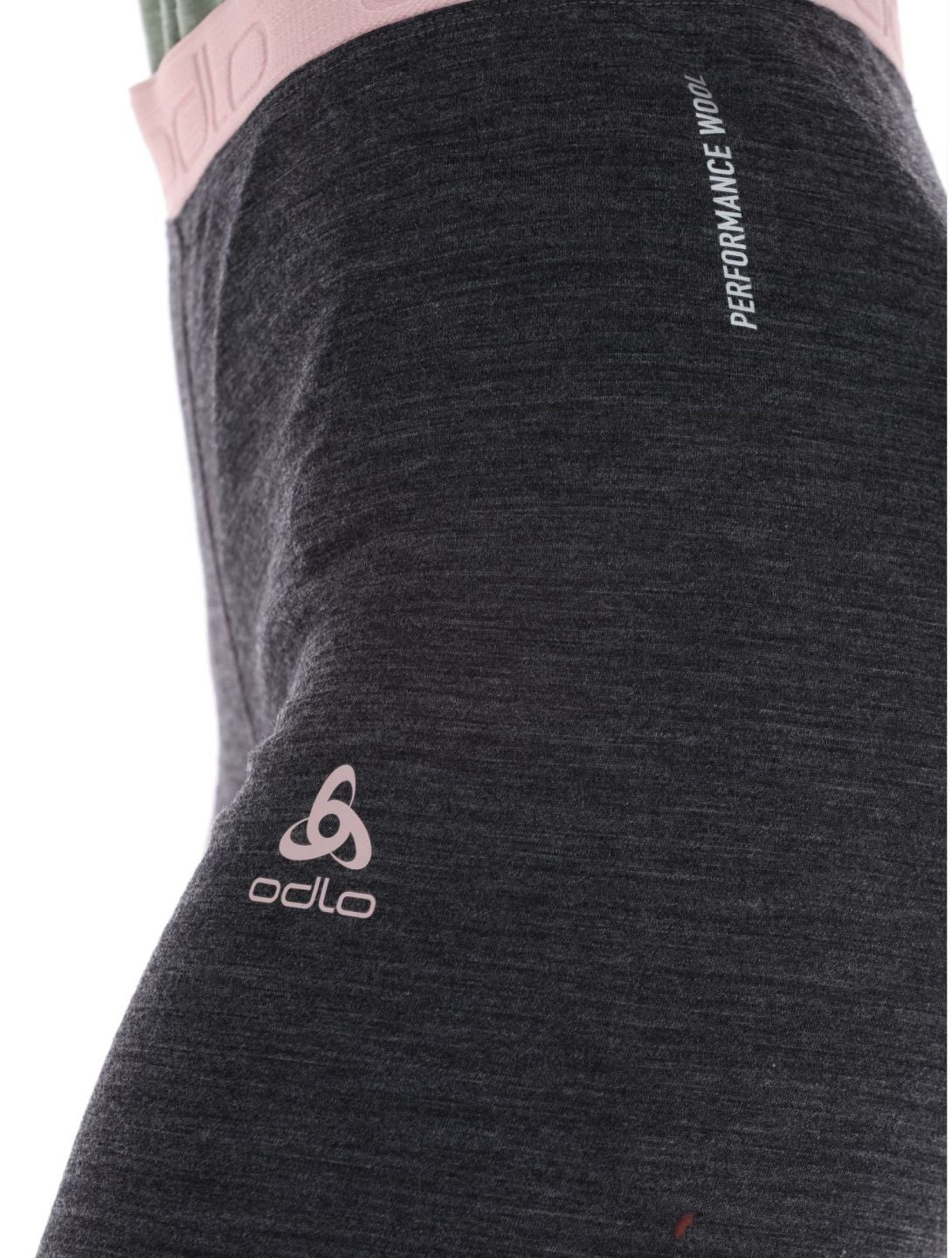 Odlo, Natural Performance PW 150 pantalón termoactivo mujeres Dark Grey Melange - Pale Mauve gris 