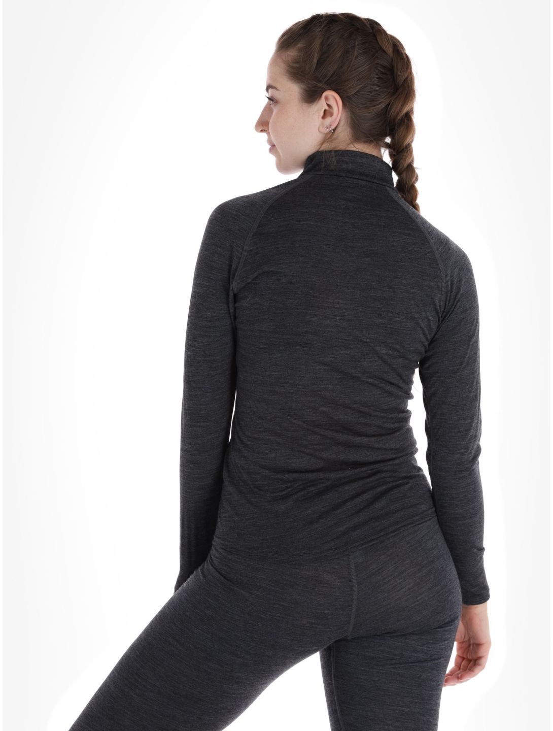 Odlo, Natural Performance PW 150 jersey mujeres Grey Melange - Dark Grey Melange gris 