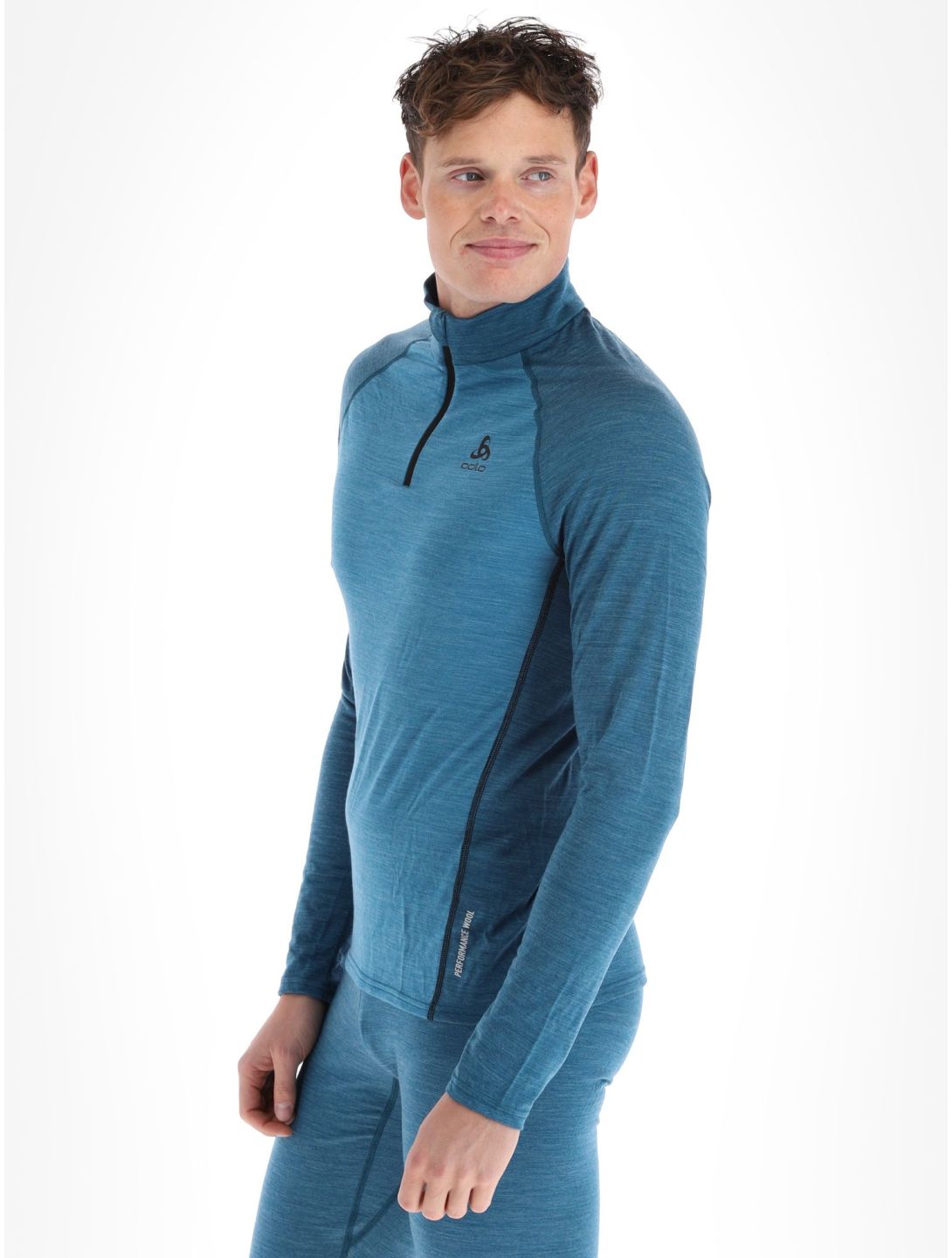 Odlo, Natural Performance PW 150 jersey hombres Saxony Blue - Deep Dive Melange azul 