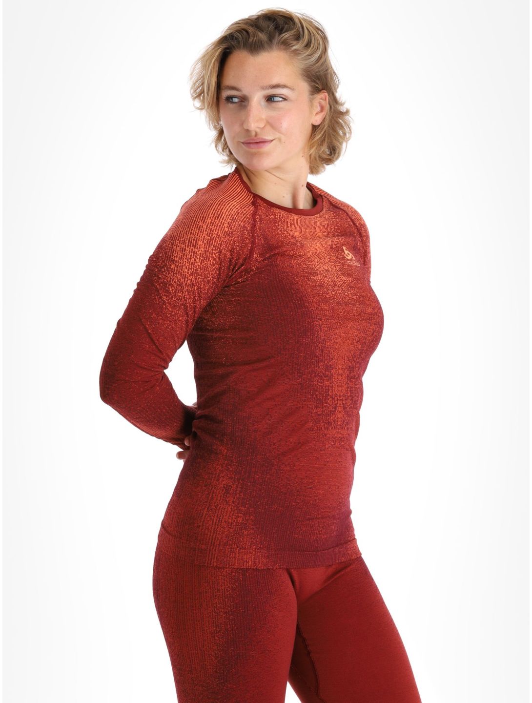 Odlo, Perfomance Eco camisa termoactiva mujeres Spiced Apple borgoña 