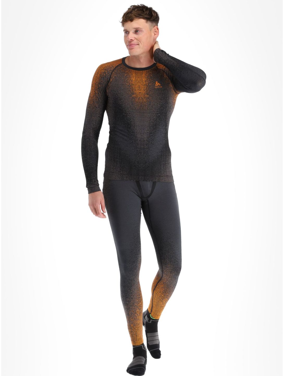 Odlo, Perfomance Eco camisa termoactiva hombres Oriole naranja 