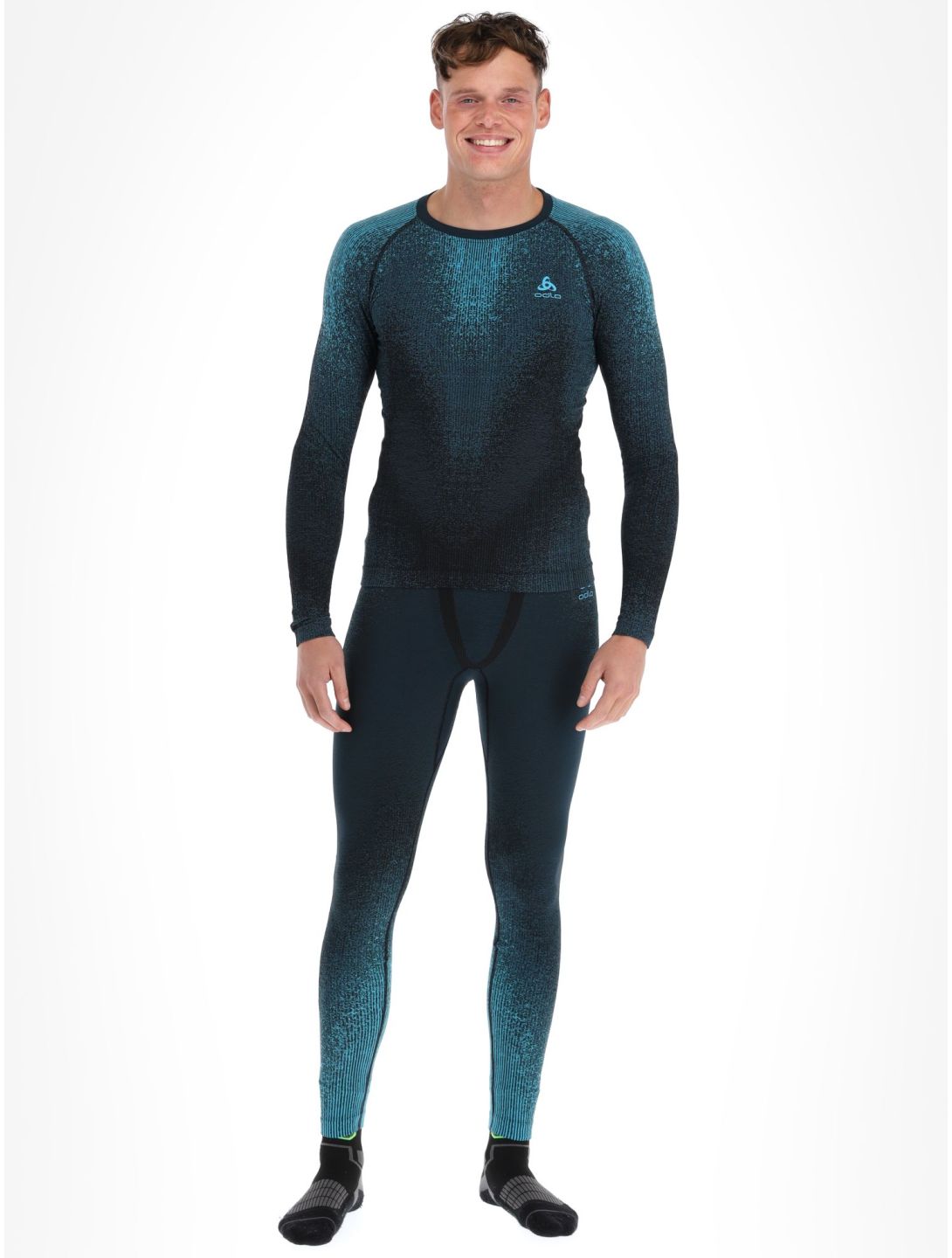 Odlo, Perfomance Eco camisa termoactiva hombres Saxony Blue azul 