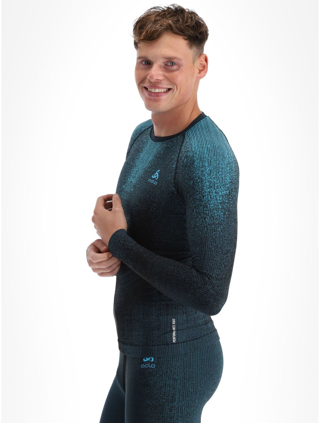 Odlo, Perfomance Eco camisa termoactiva hombres Saxony Blue azul 