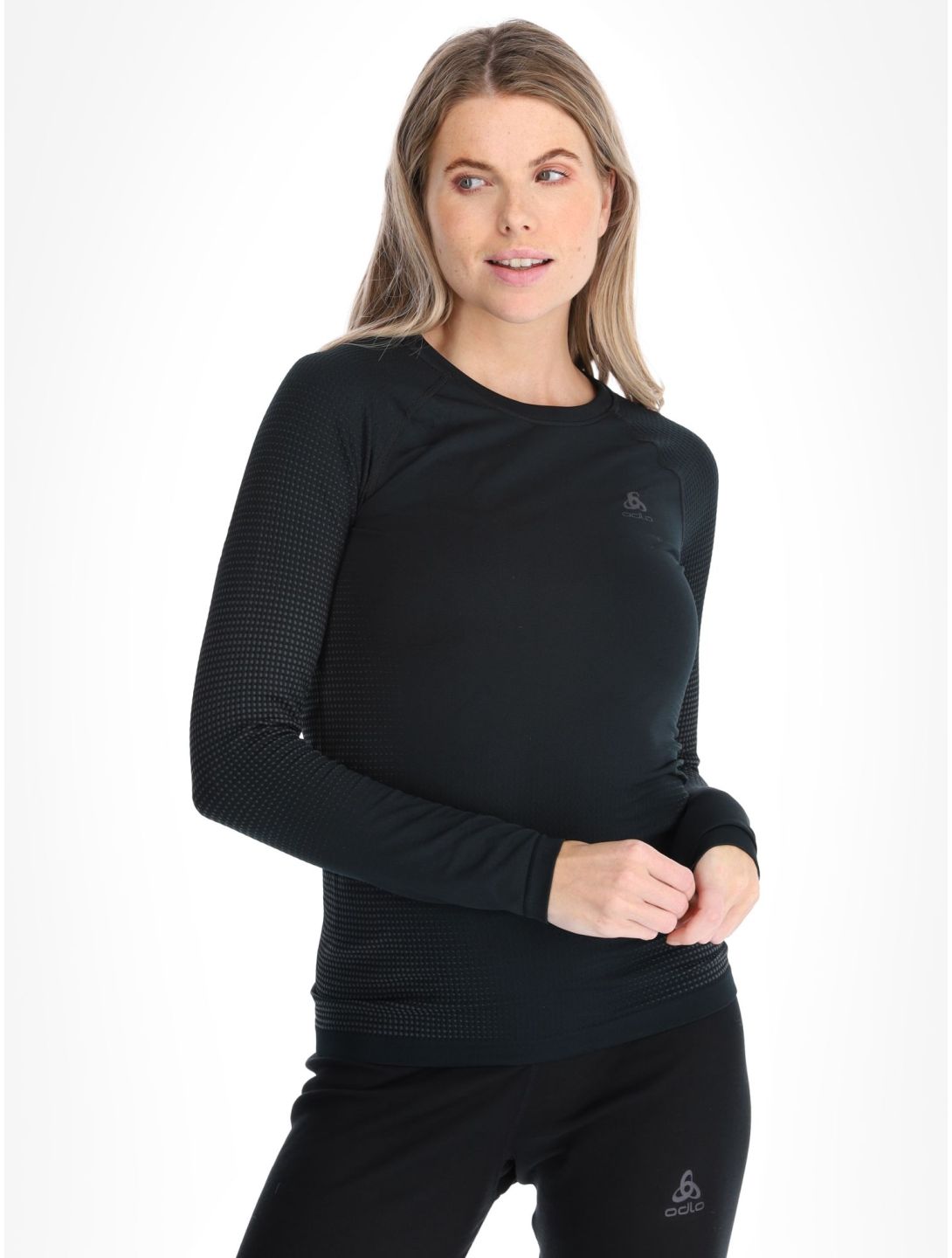 Odlo, Perfomance Warm Eco camisa termoactiva mujeres Black - Odlo Graphite Grey gris, negro 