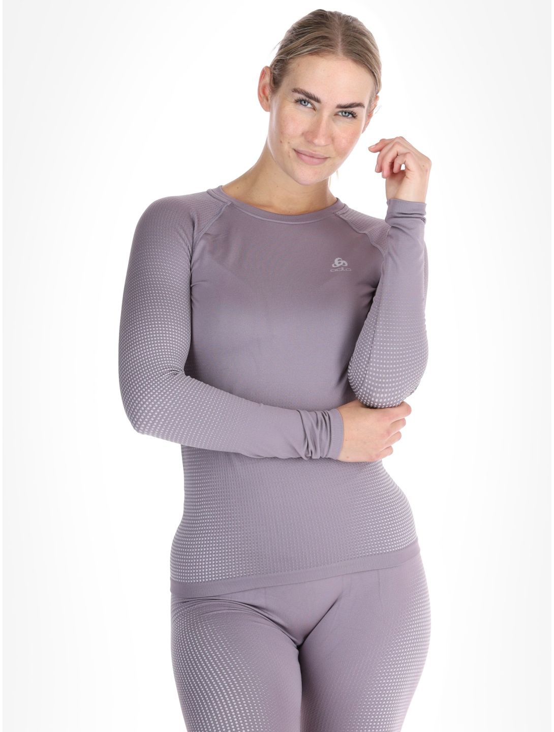 Odlo, Perfomance Warm Eco camisa termoactiva mujeres Gray Ridge gris 