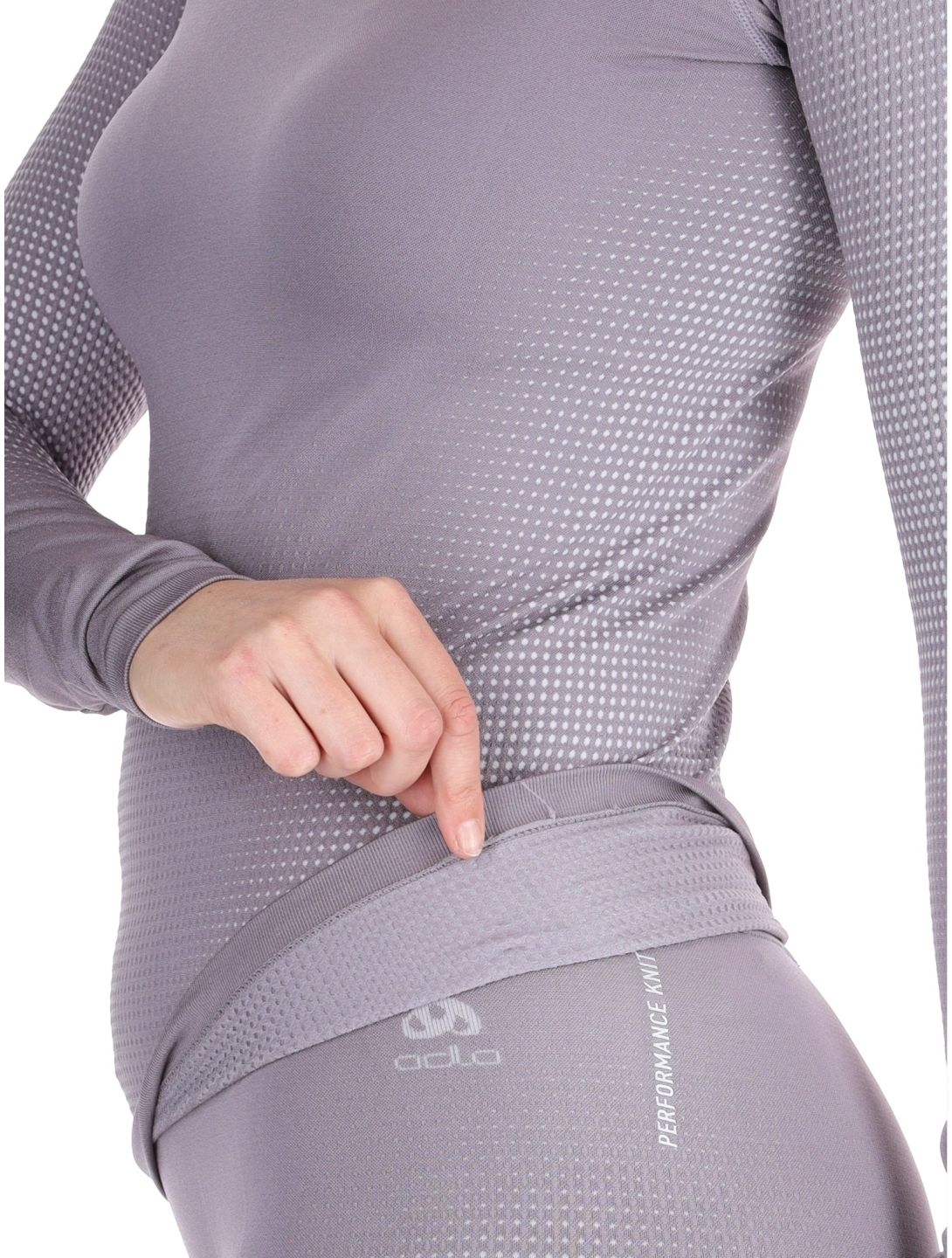 Odlo, Perfomance Warm Eco camisa termoactiva mujeres Gray Ridge gris 