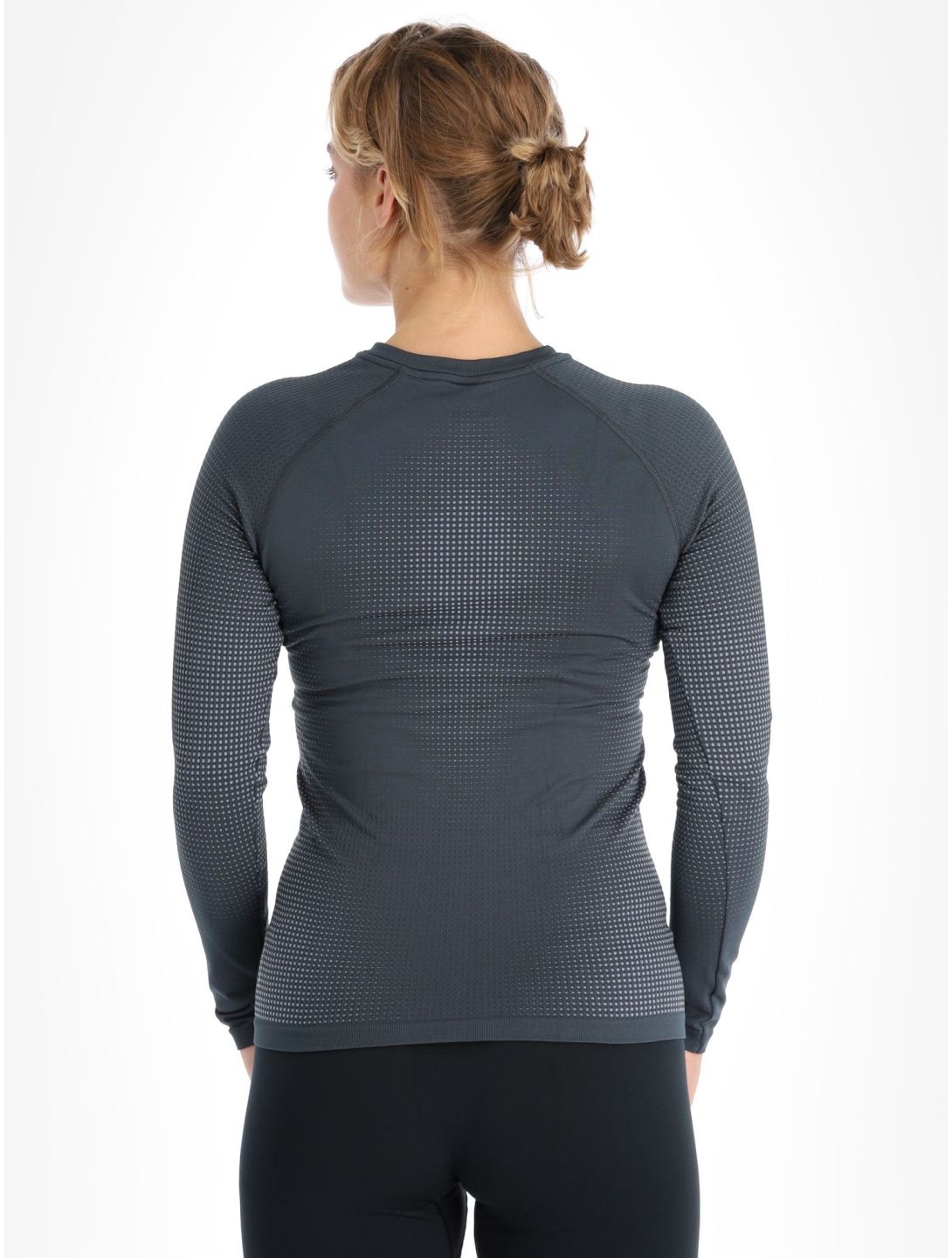 Odlo, Perfomance Warm Eco camisa termoactiva mujeres India Ink gris 