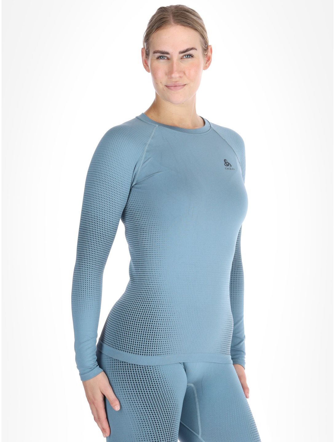 Odlo, Perfomance Warm Eco camisa termoactiva mujeres Provincial Blue azul 