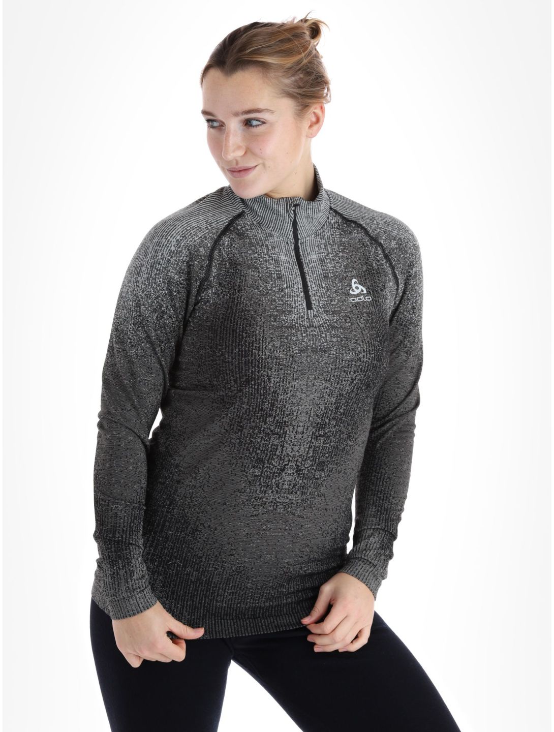 Odlo, Perfomance Zip Blackcomb Eco jersey mujeres Black negro 