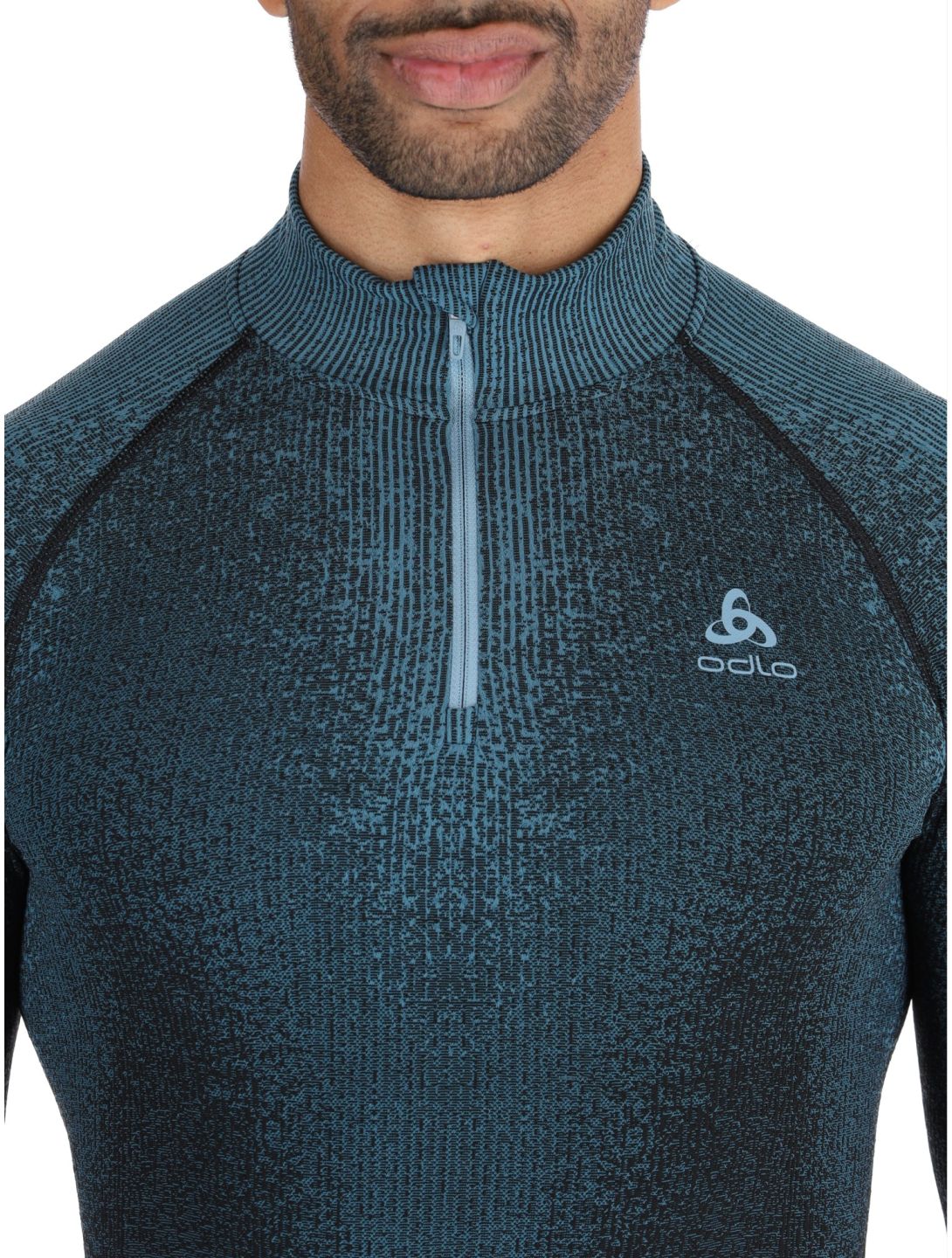 Odlo, Perfomance Zip Blackcomb Eco jersey hombres Provincial Blue azul 