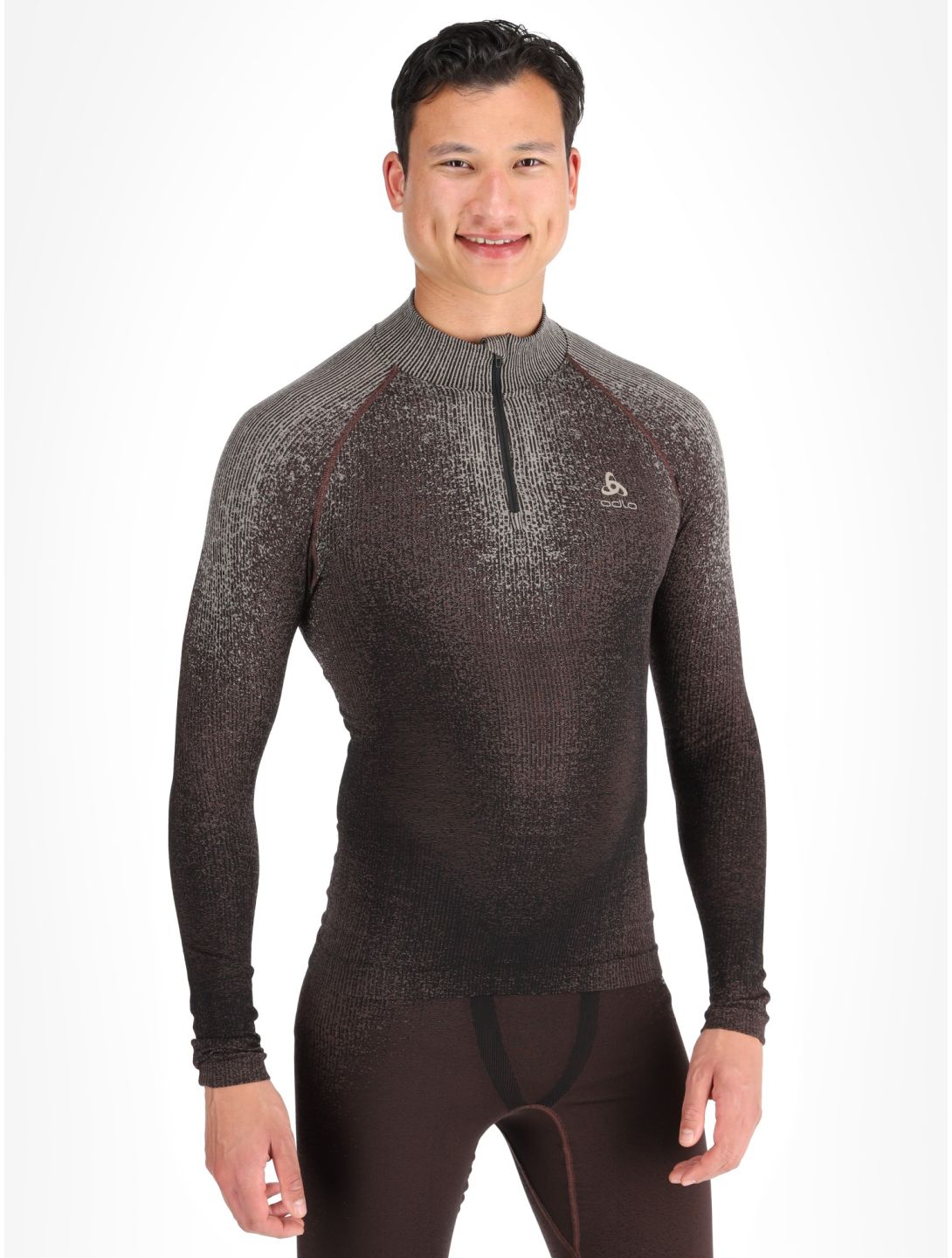 Odlo, Perfomance Zip Blackcomb Eco jersey hombres Fudge púrpura 