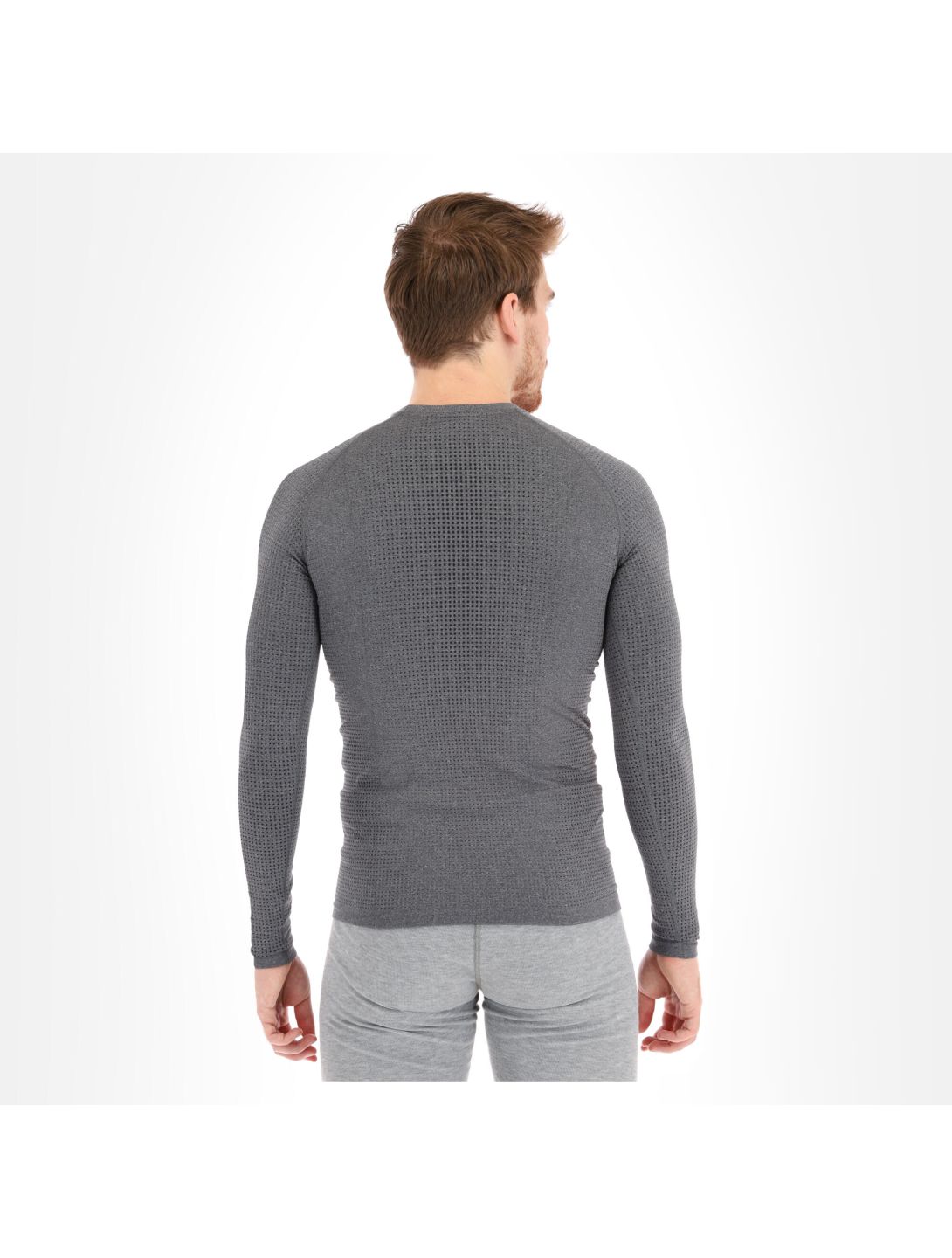 Odlo, Performance Warm Eco camisa termoactiva slim fit hombres Melange gris, negro 