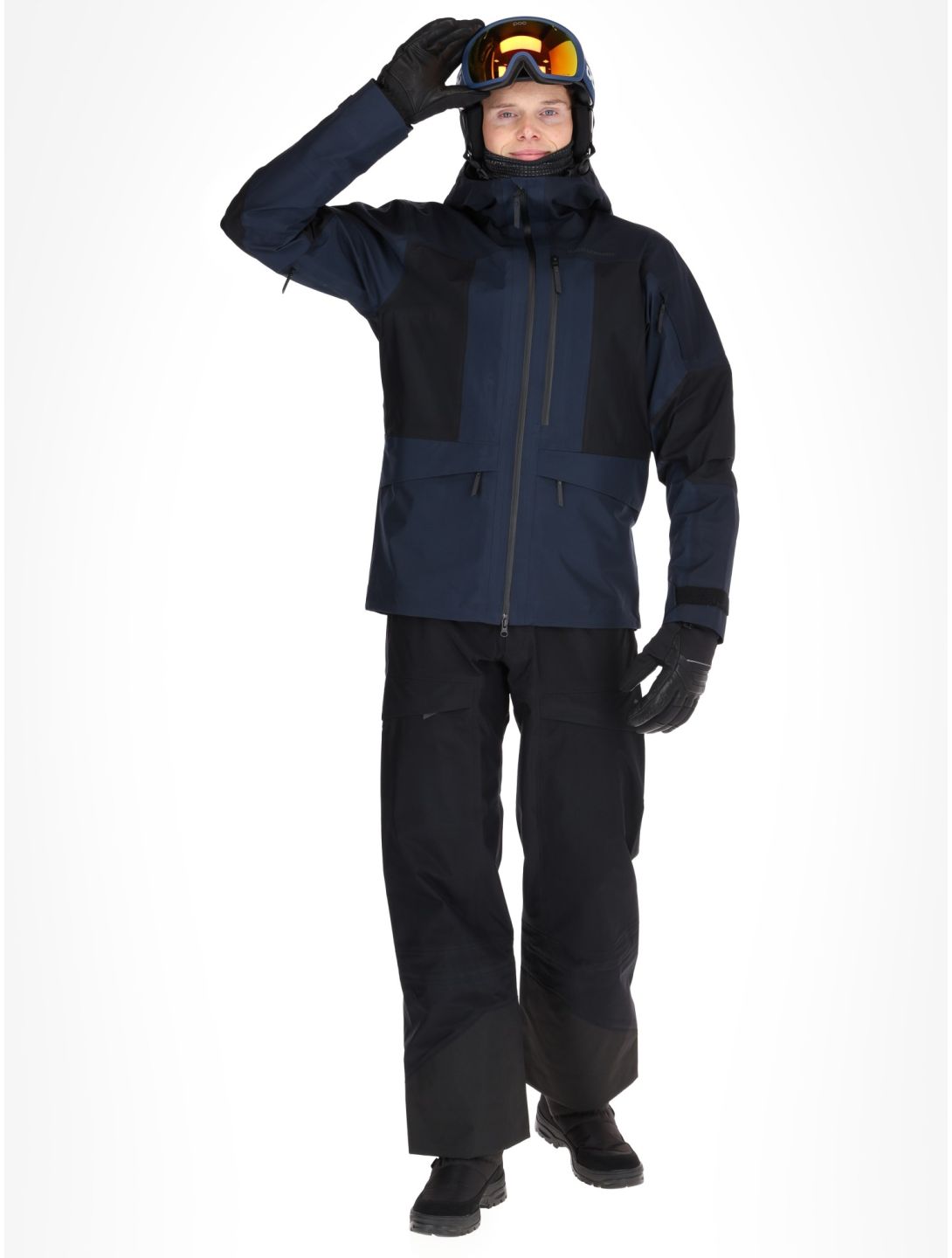 Peak Performance, M Gravity Gore-Tex 3L chaqueta de esquí hardshell hombres Salute Blue / Black / Blue Shadow azul, negro 