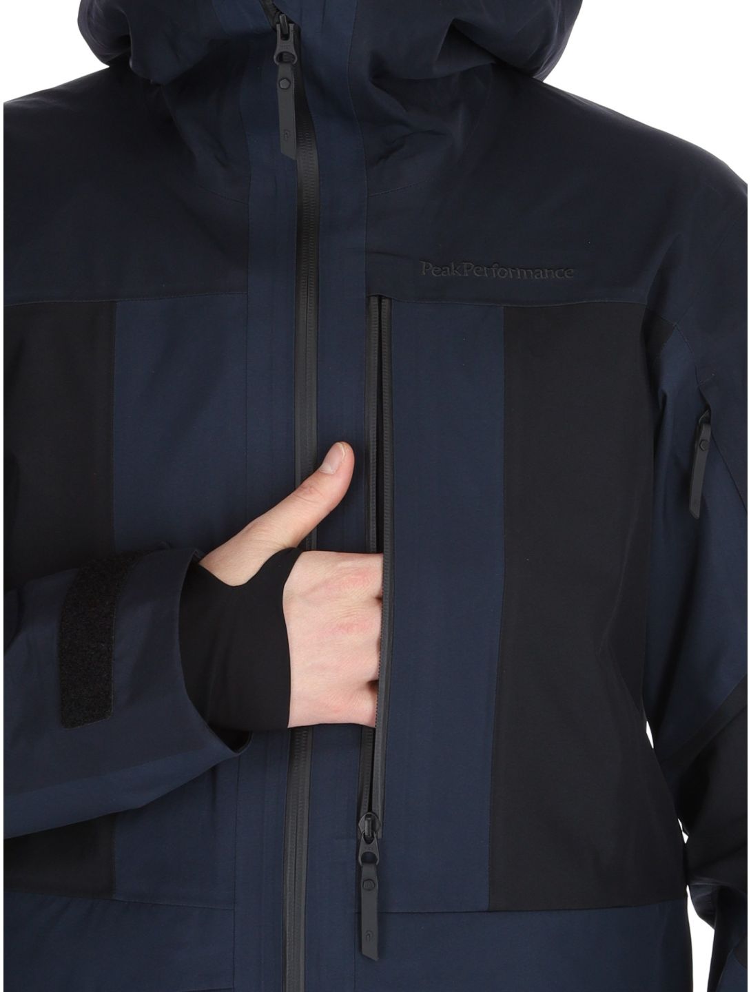 Peak Performance, M Gravity Gore-Tex 3L chaqueta de esquí hardshell hombres Salute Blue / Black / Blue Shadow azul, negro 