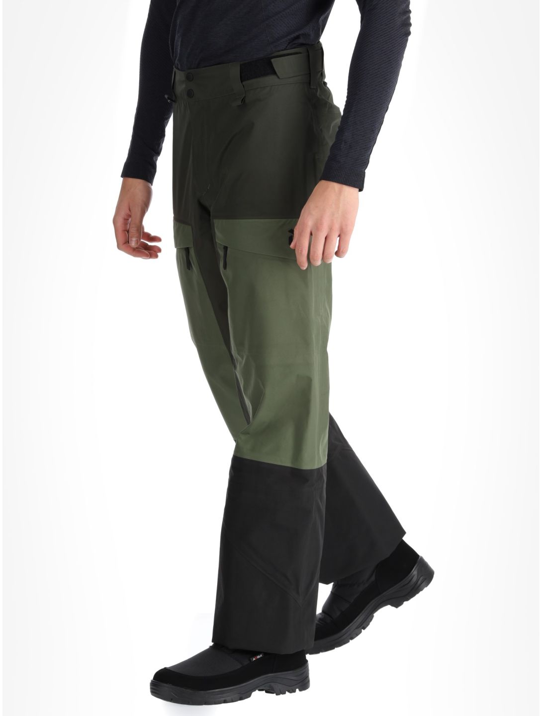 Peak Performance, M Gravity Gore-Tex 3L pantalones de esquí hardshell hombres Olive Extreme / Pine Needle / Offblack negro, verde 