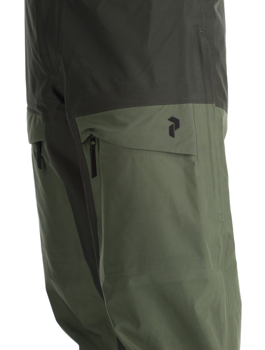 Peak Performance, M Gravity Gore-Tex 3L pantalones de esquí hardshell hombres Olive Extreme / Pine Needle / Offblack negro, verde 