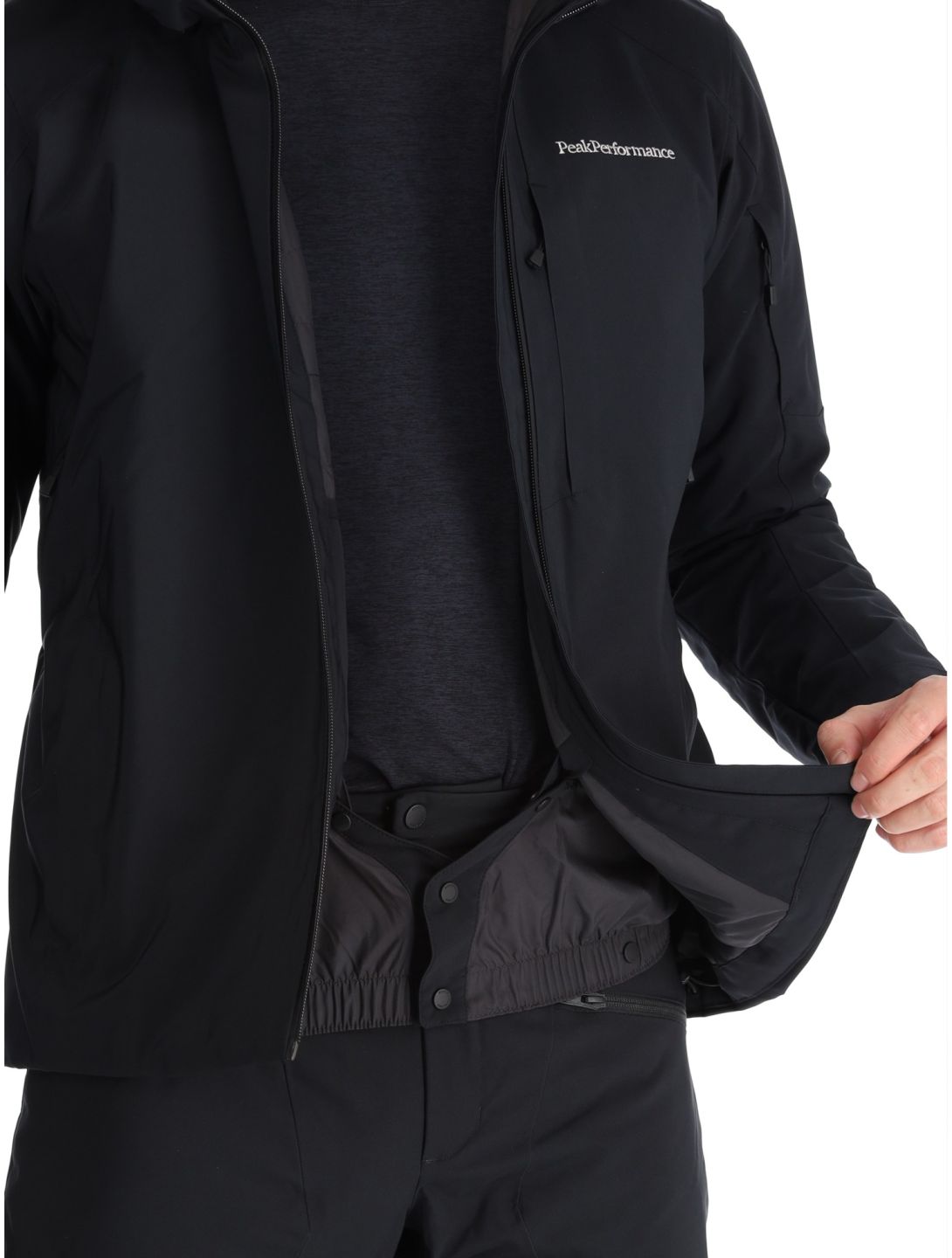 Peak Performance, M Maroon chaqueta de esquí hombres Black negro 