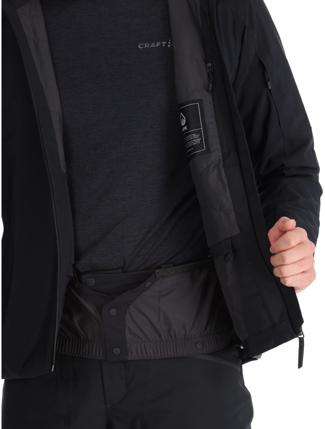 Peak Performance, M Maroon chaqueta de esquí hombres Black negro 