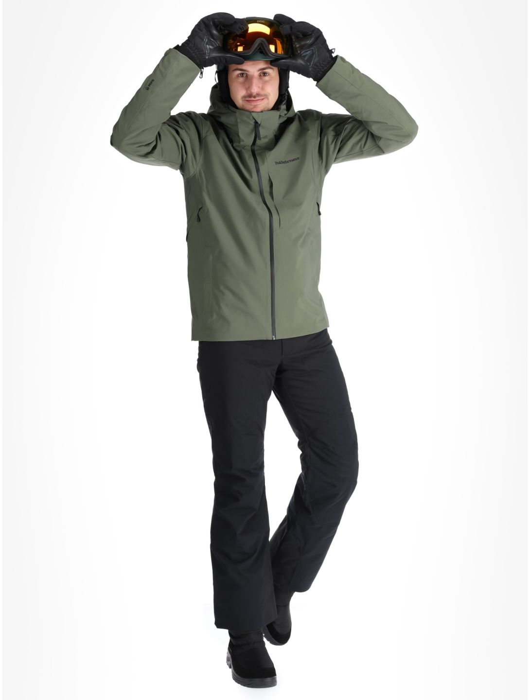 Peak Performance, M Maroon chaqueta de esquí hombres Pine Needle verde 