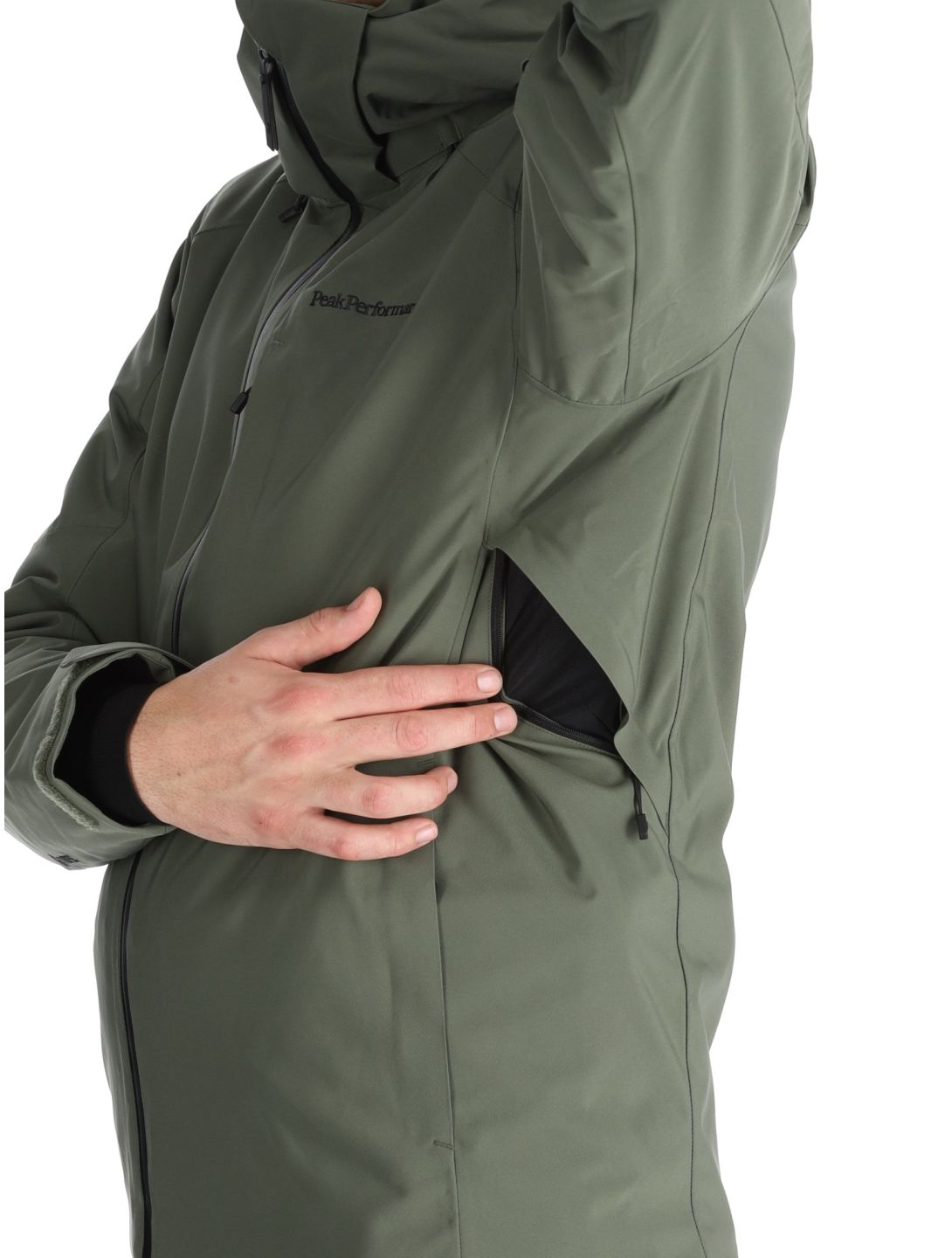 Peak Performance, M Maroon chaqueta de esquí hombres Pine Needle verde 