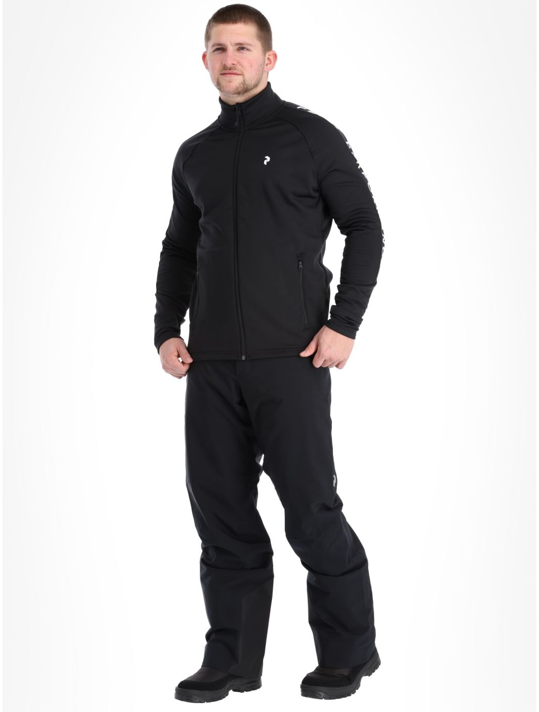 Peak Performance, M Rider Mid Zip chaleco hombres Black-Black negro 