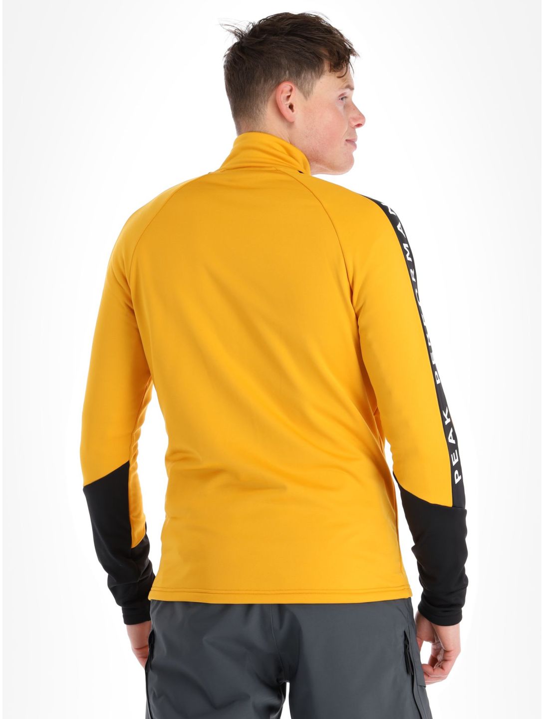 Peak Performance, M Rider Mid Zip chaleco hombres Blaze Tundra Black naranja, negro 