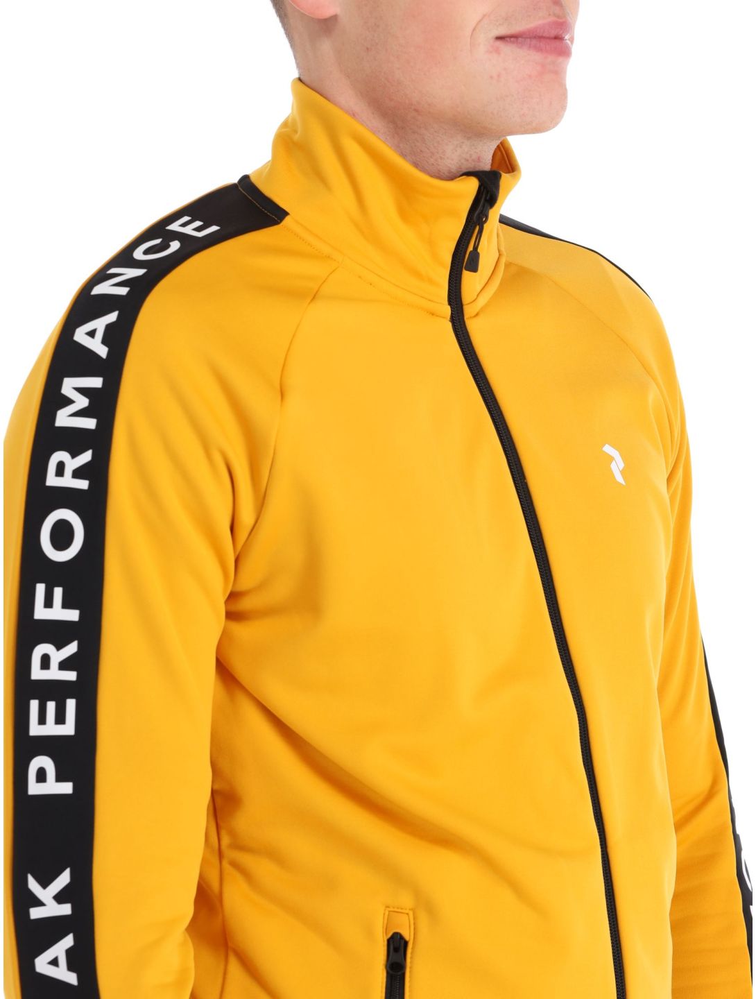 Peak Performance, M Rider Mid Zip chaleco hombres Blaze Tundra Black naranja, negro 