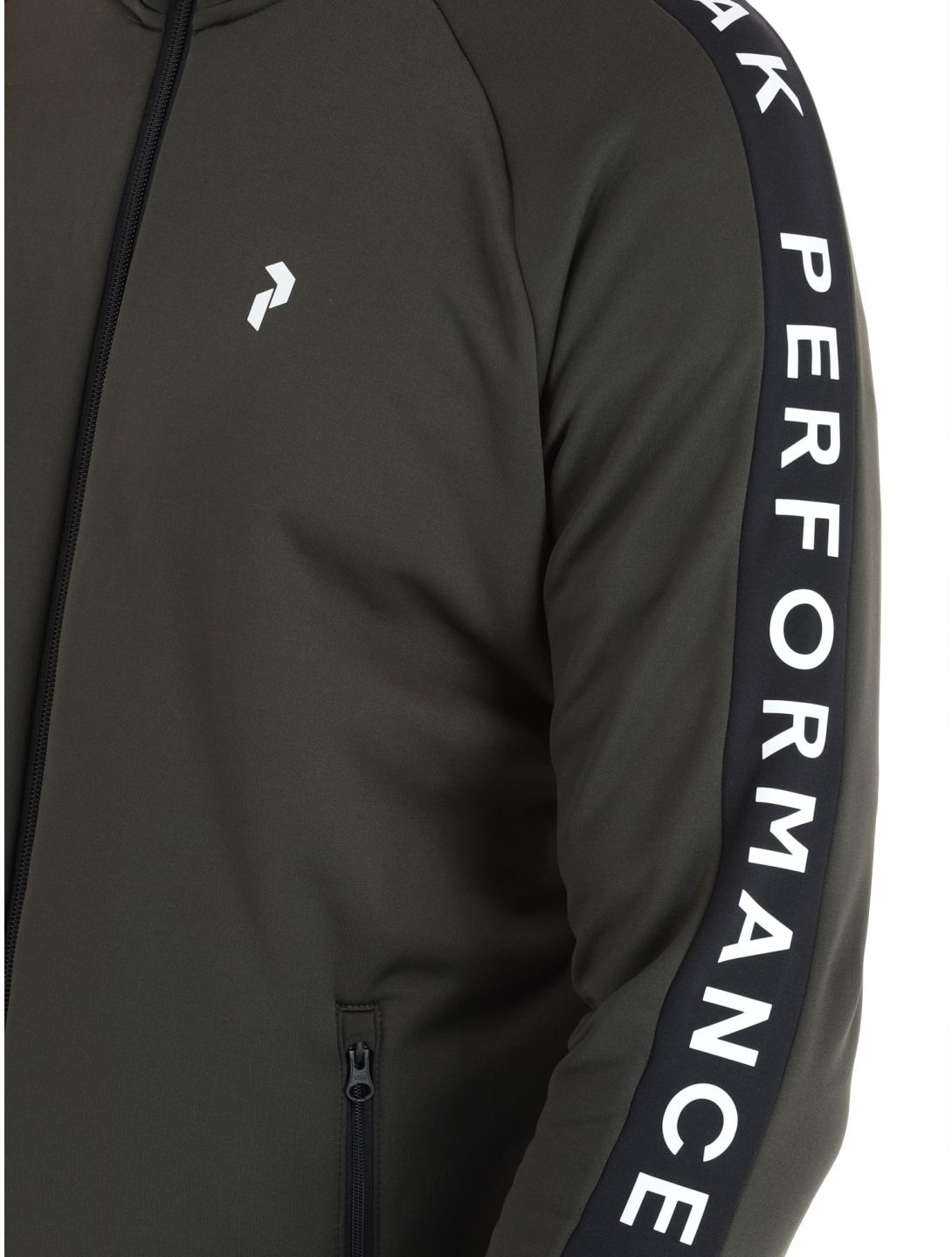 Peak Performance, M Rider Mid Zip chaleco hombres Olive Extreme Black negro, verde 