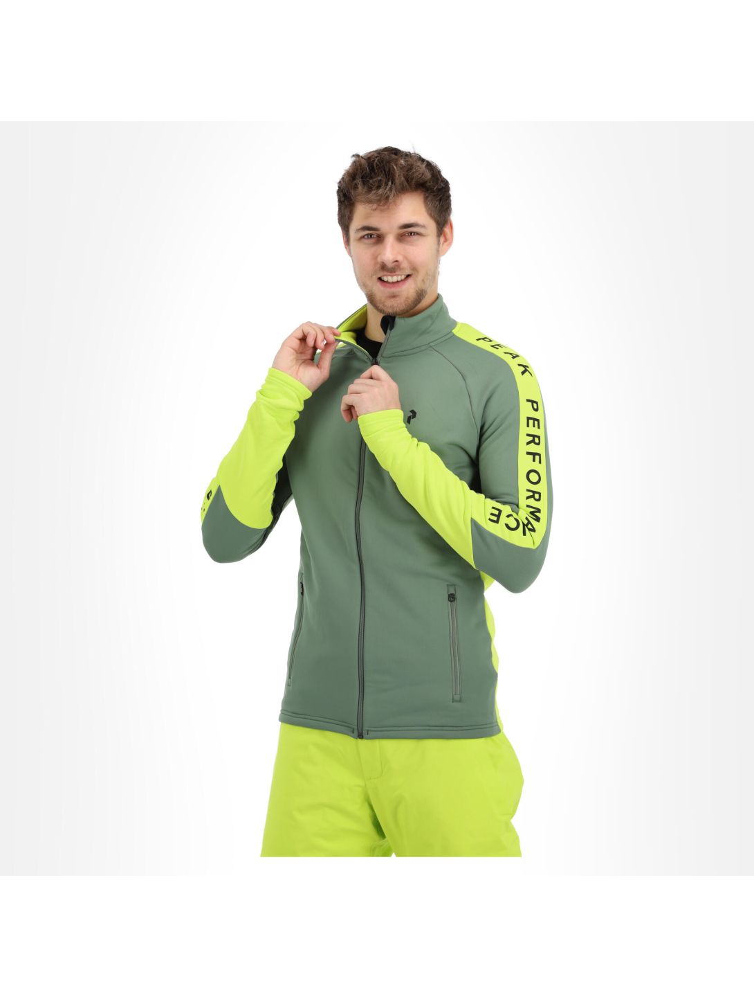 Peak Performance, Rider Zip chaleco hombres fells view verde 