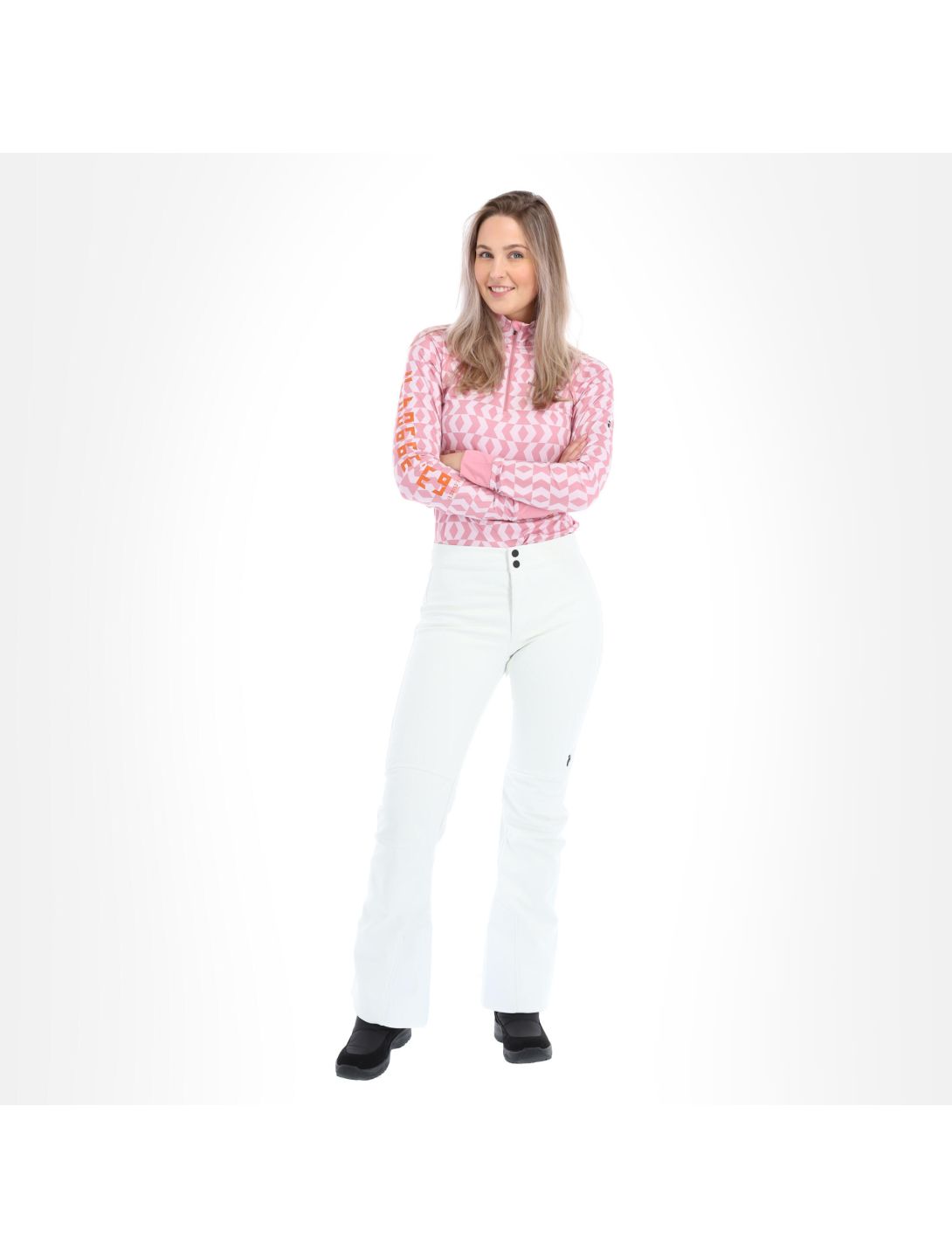 Peak Performance, Stretch pantalones de esquí softshell mujeres off blanco