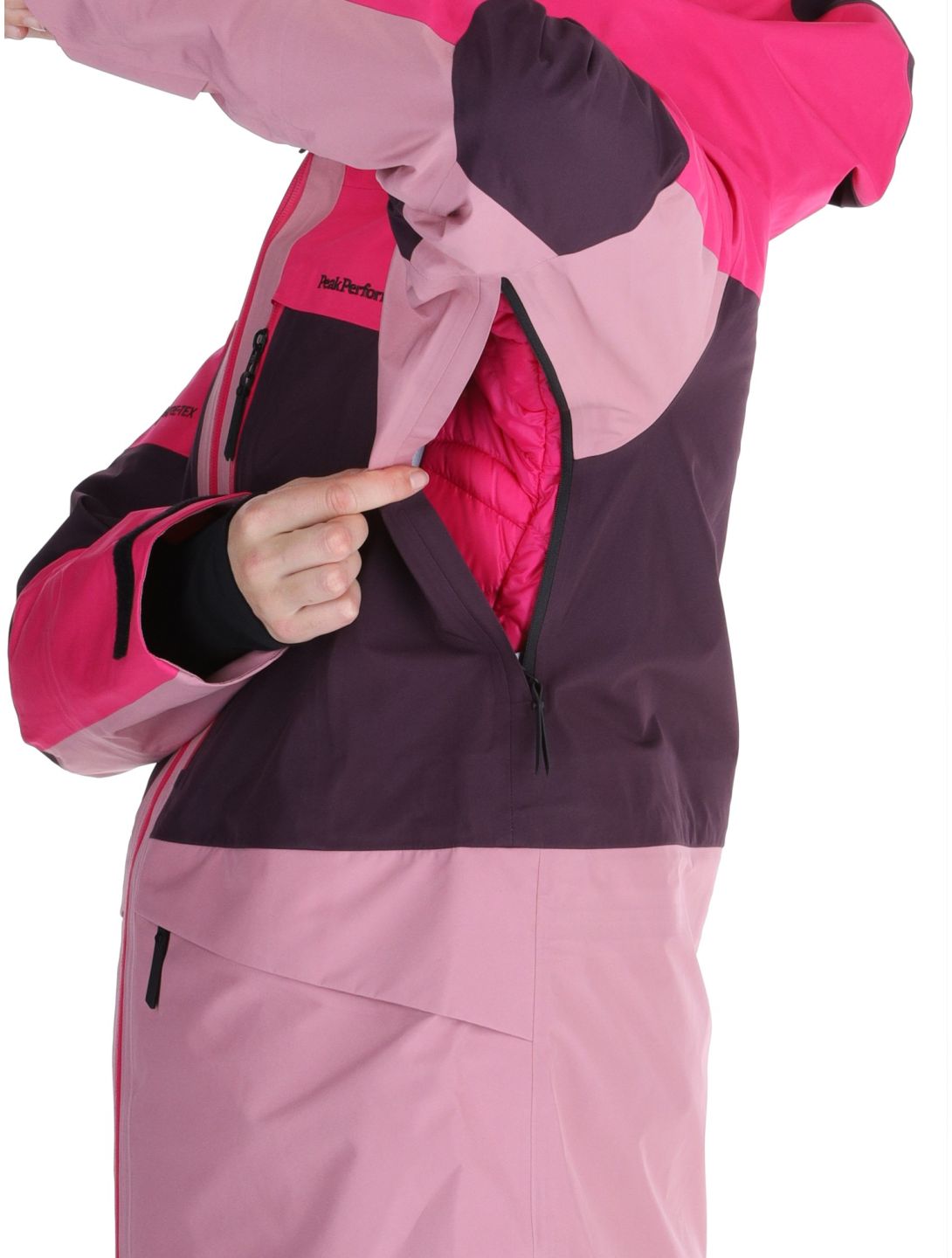 Peak Performance, W Gravity Gore-Tex 3L chaqueta de esquí hardshell mujeres Beetroot Purple / Mystic Purple / Bitter Root púrpura, rosa 