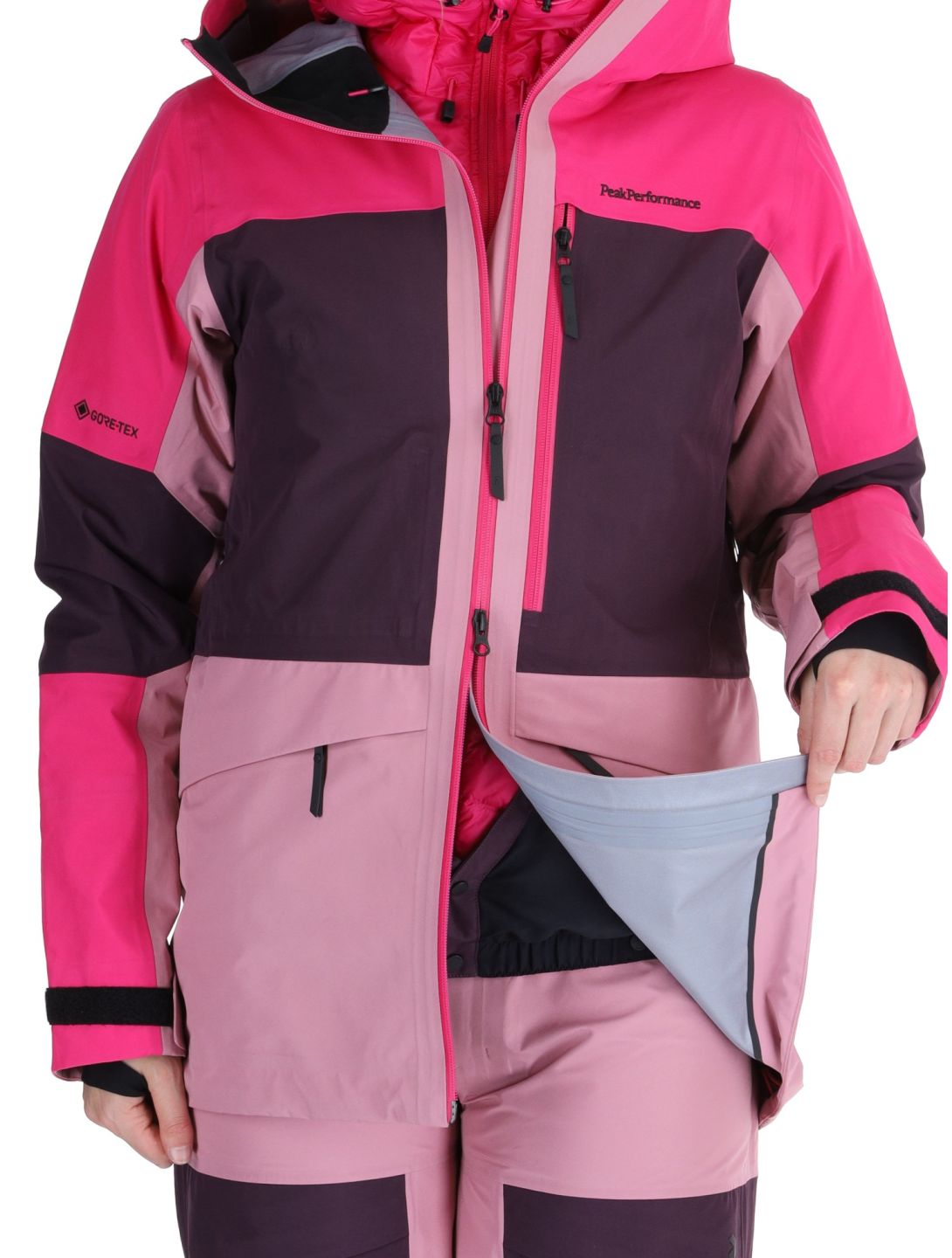 Peak Performance, W Gravity Gore-Tex 3L chaqueta de esquí hardshell mujeres Beetroot Purple / Mystic Purple / Bitter Root púrpura, rosa 