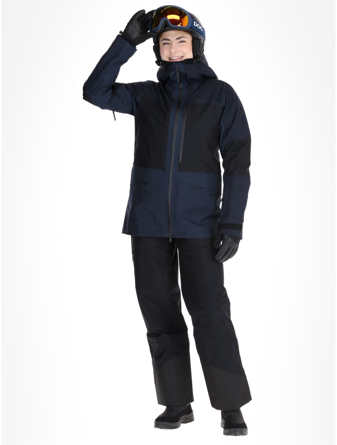 Peak Performance, W Gravity Gore-Tex 3L chaqueta de esquí hardshell mujeres Salute Blue / Black / Blue Shadow azul, negro 