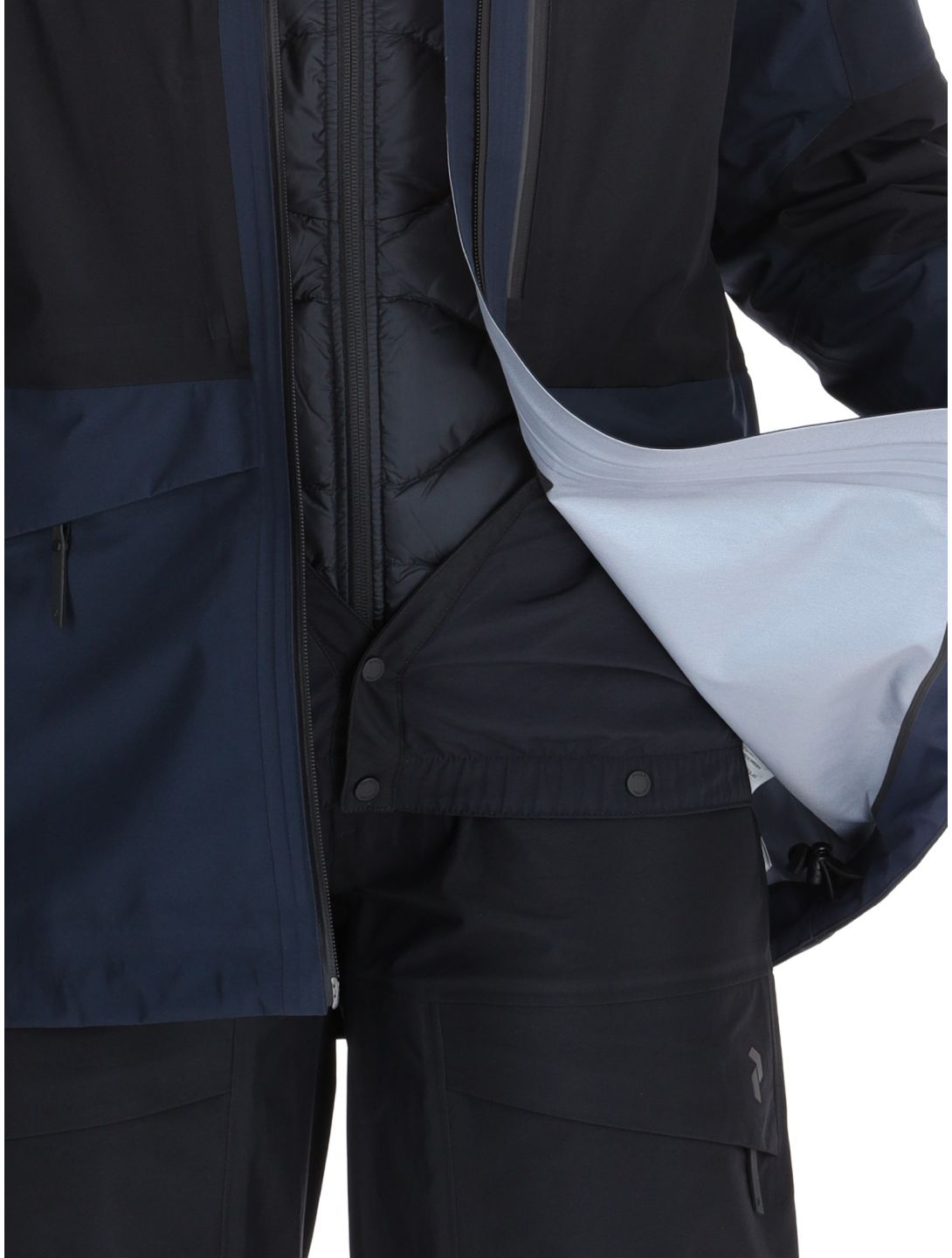 Peak Performance, W Gravity Gore-Tex 3L chaqueta de esquí hardshell mujeres Salute Blue / Black / Blue Shadow azul, negro 