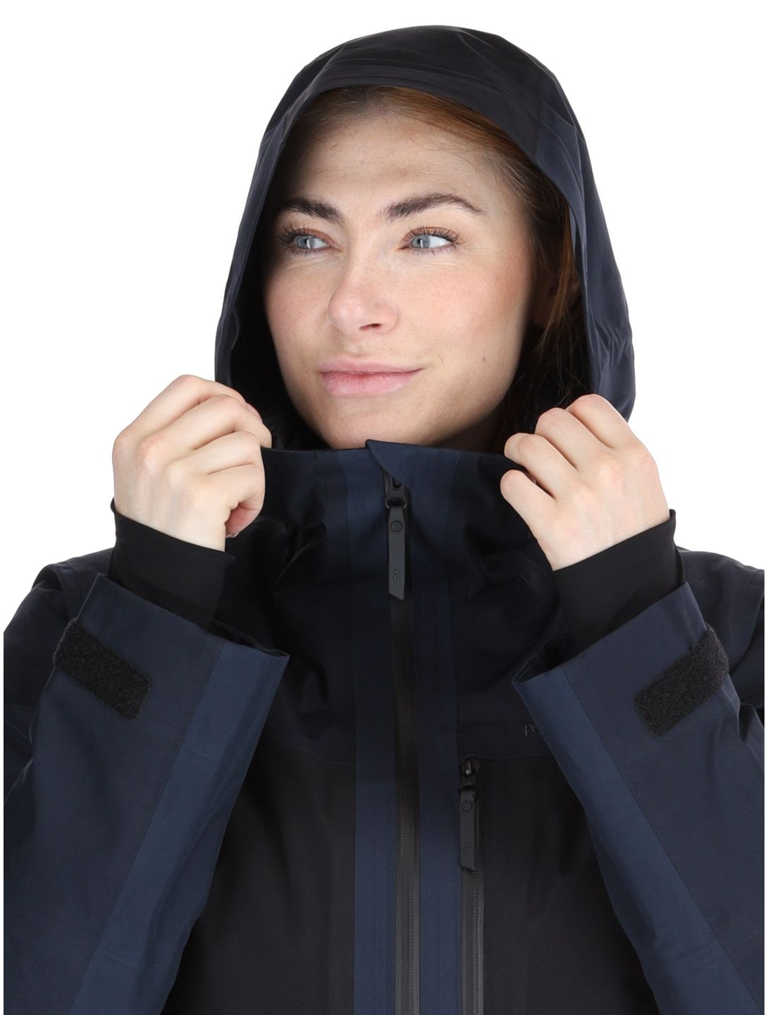 Peak Performance, W Gravity Gore-Tex 3L chaqueta de esquí hardshell mujeres Salute Blue / Black / Blue Shadow azul, negro 