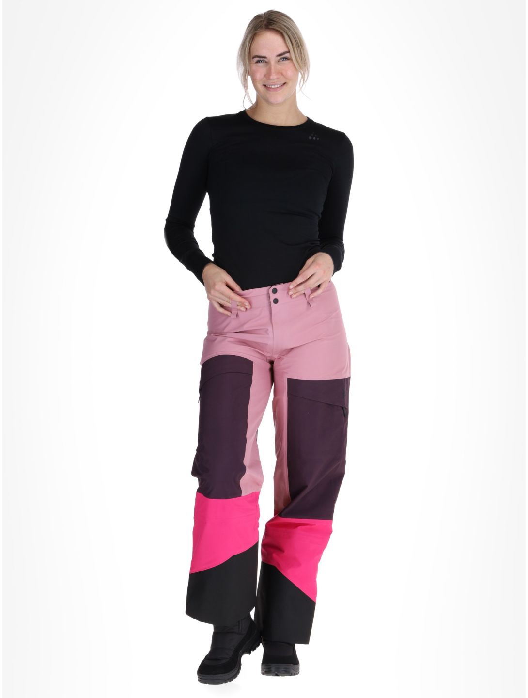 Peak Performance, W Gravity Gore-Tex 3L pantalones de esquí hardshell mujeres Bitter Root / Mystic Purple / Beetroot Purple púrpura, rosa 