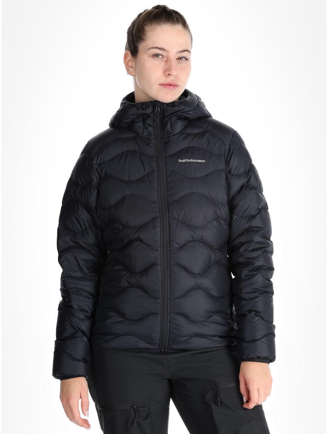 Peak Performance, W Helium Down Hood chaqueta de plumas mujeres Black negro 