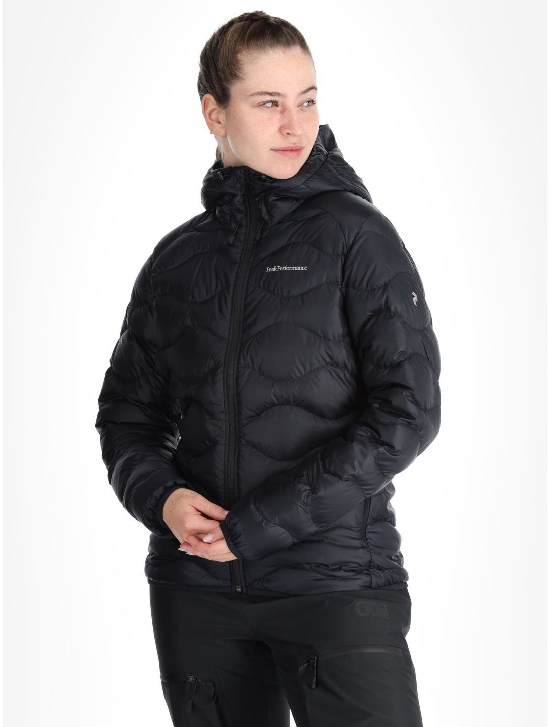 Peak Performance, W Helium Down Hood chaqueta de plumas mujeres Black negro 