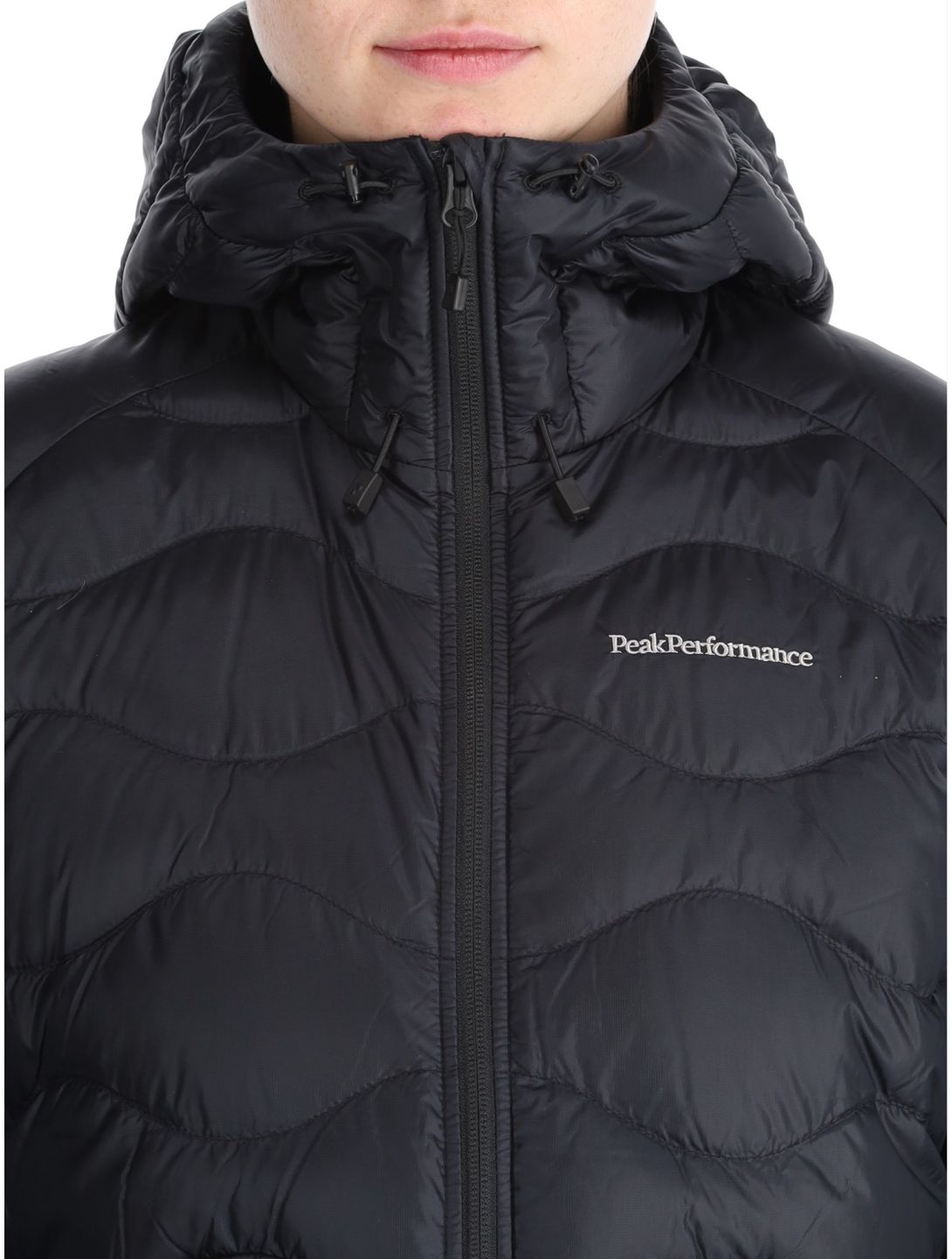 Peak Performance, W Helium Down Hood chaqueta de plumas mujeres Black negro 