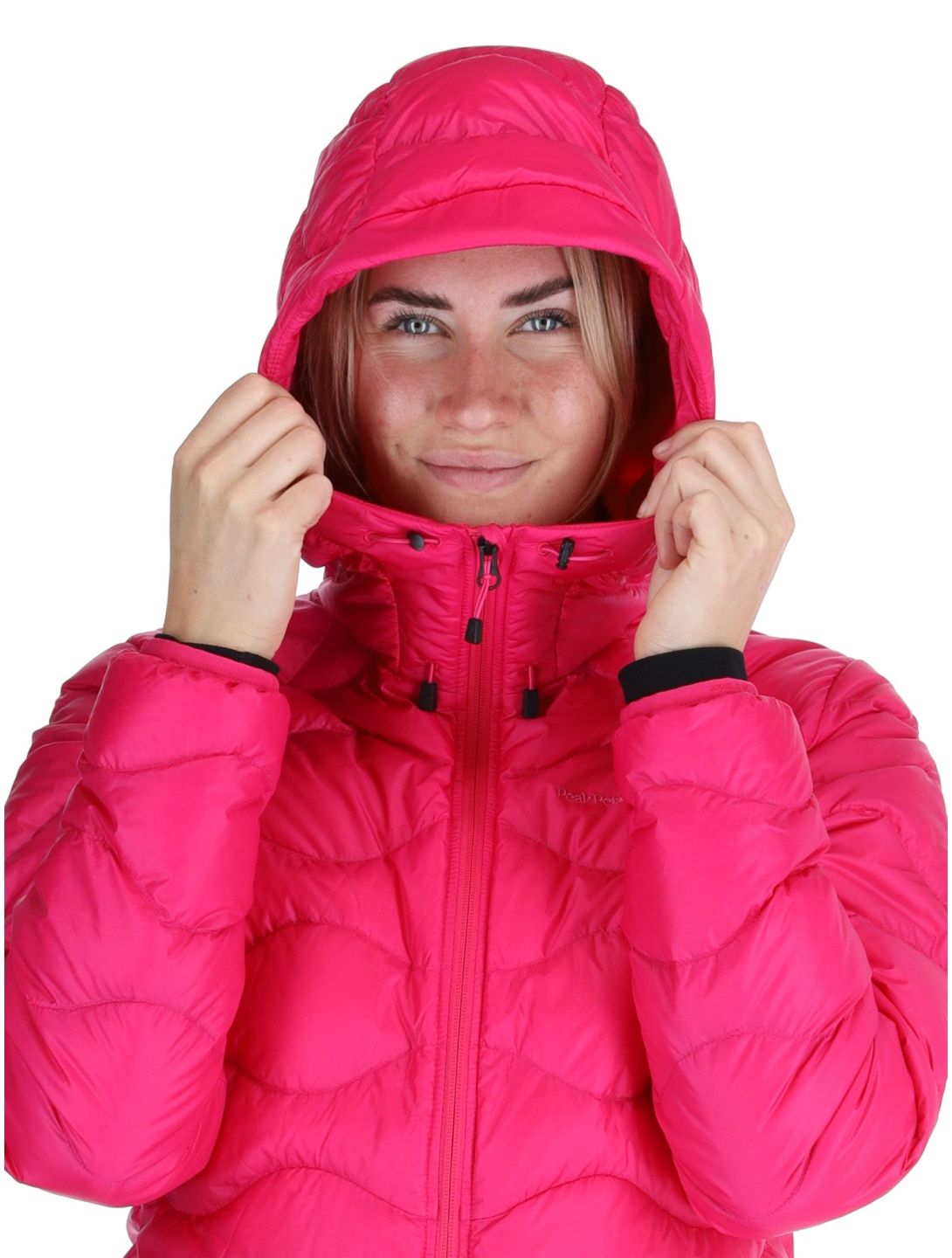 Peak Performance, W Helium Down Hood chaqueta de plumas mujeres Beetroot Purple púrpura 