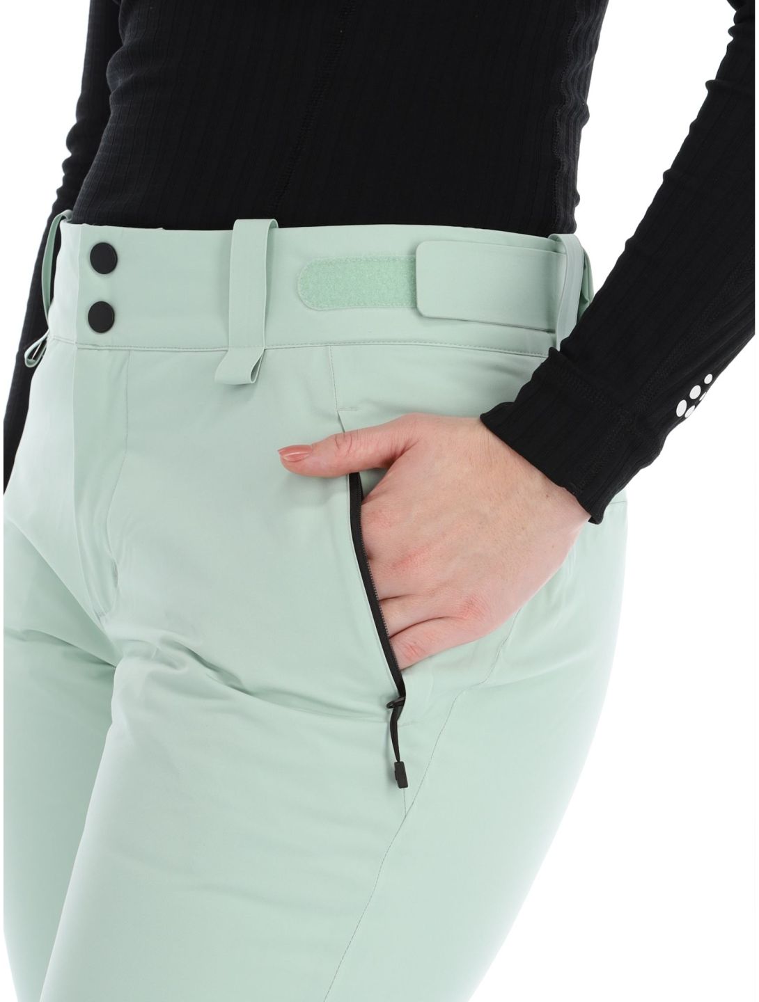 Peak Performance, W Insulated Ski pantalones de esquí mujeres Delta Green verde 