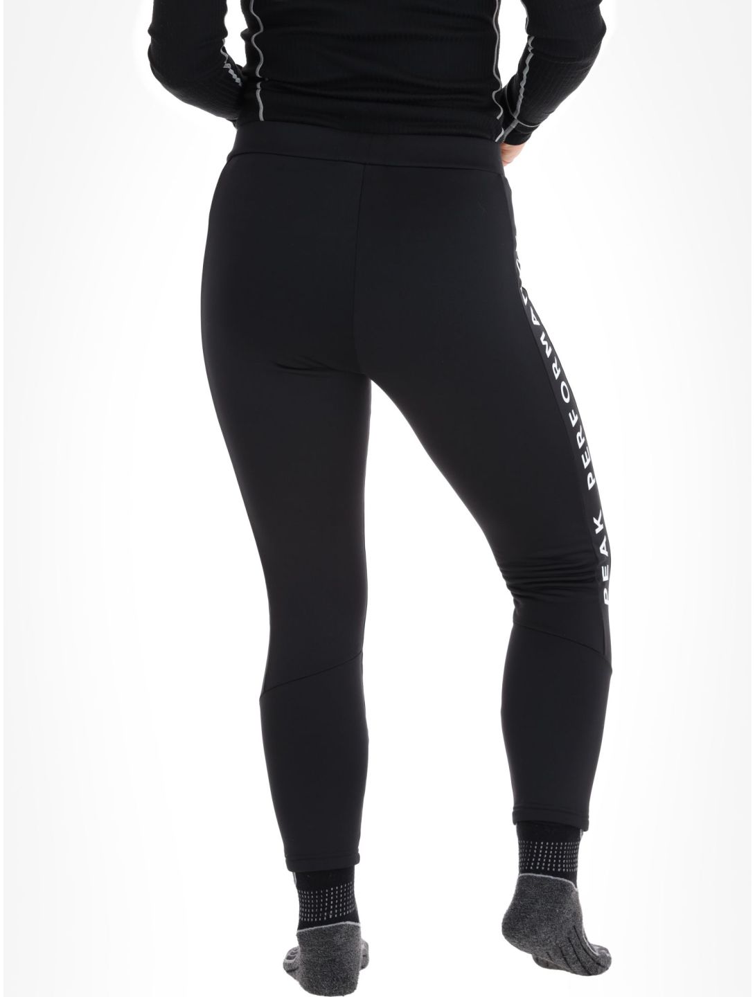 Peak Performance, W Rider Mid pantalón termoactivo mujeres Black-Black negro 