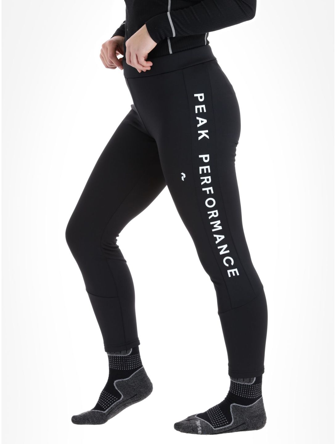 Peak Performance, W Rider Mid pantalón termoactivo mujeres Black-Black negro 