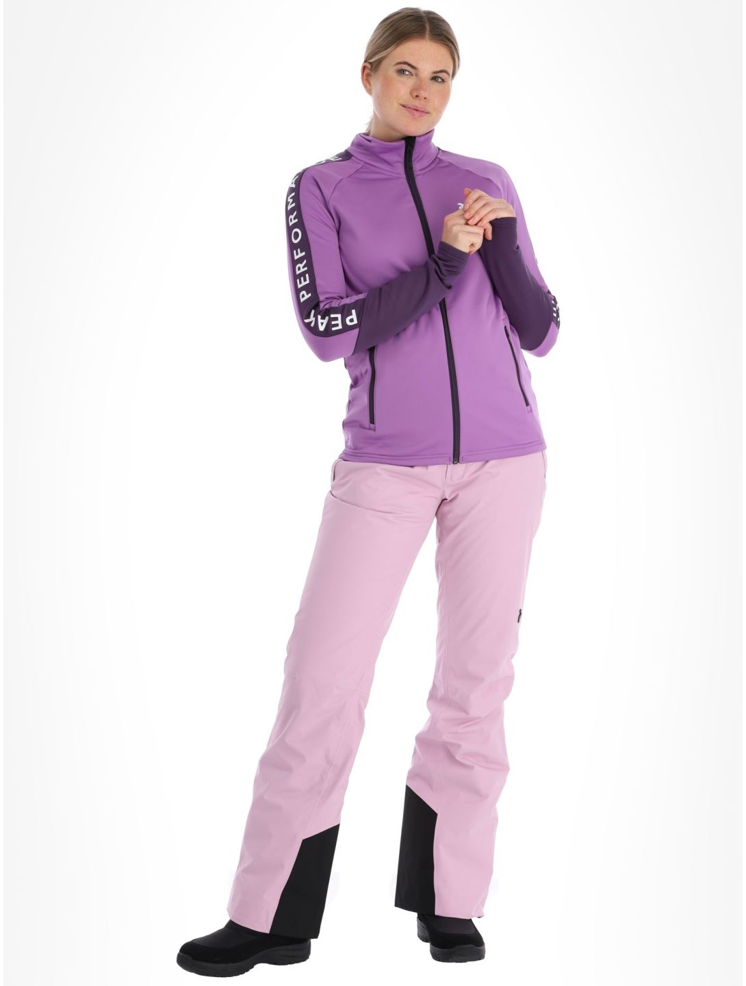 Peak Performance, W Rider Mid Zip chaleco mujeres Action Lilac Indigo púrpura 