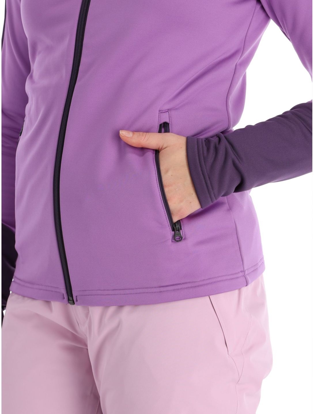 Peak Performance, W Rider Mid Zip chaleco mujeres Action Lilac Indigo púrpura 