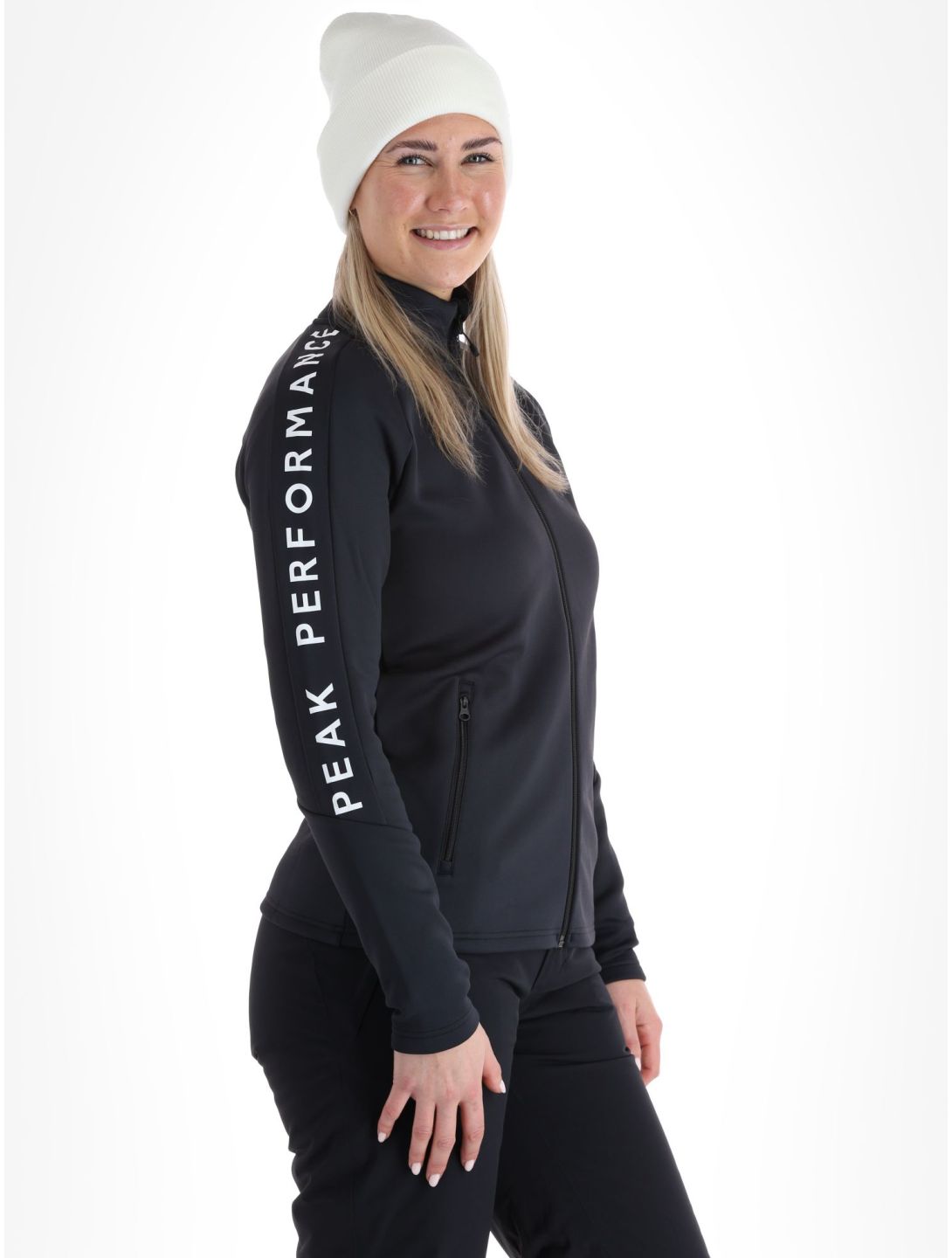 Peak Performance, W Rider Mid Zip chaleco mujeres Black-Black negro 