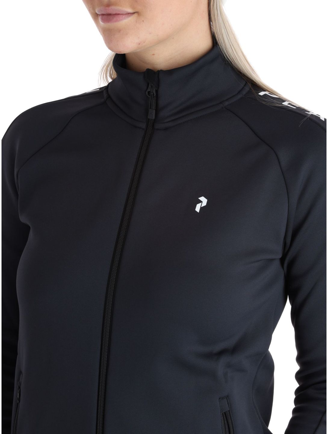 Peak Performance, W Rider Mid Zip chaleco mujeres Black-Black negro 