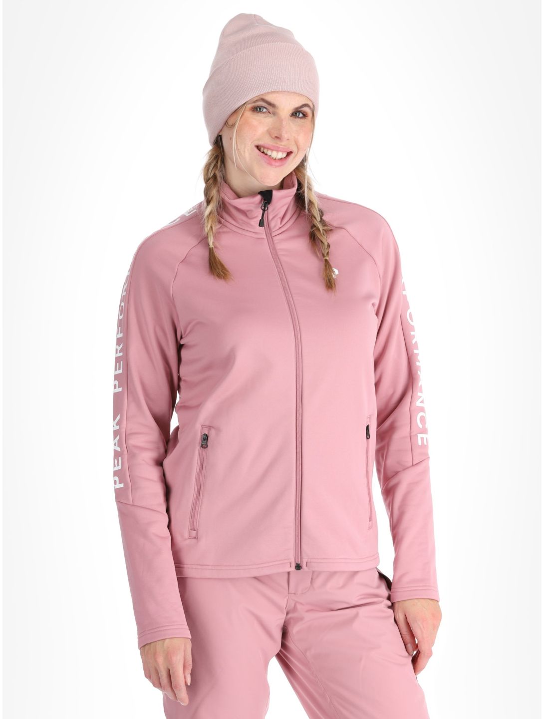 Peak Performance, W Rider Zip chaleco mujeres Bitter Root rosa 